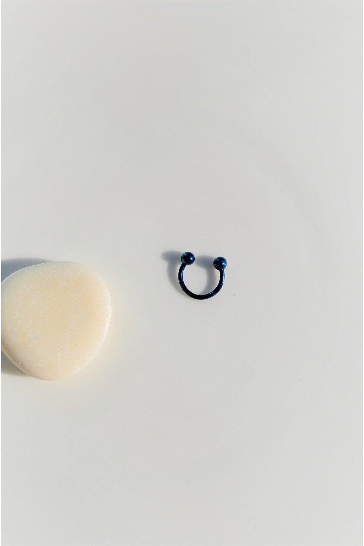 Sacce Scarves&Accessories-Male Blue Steel Piercing Tragus Helix Cartilage 8 Mm 4