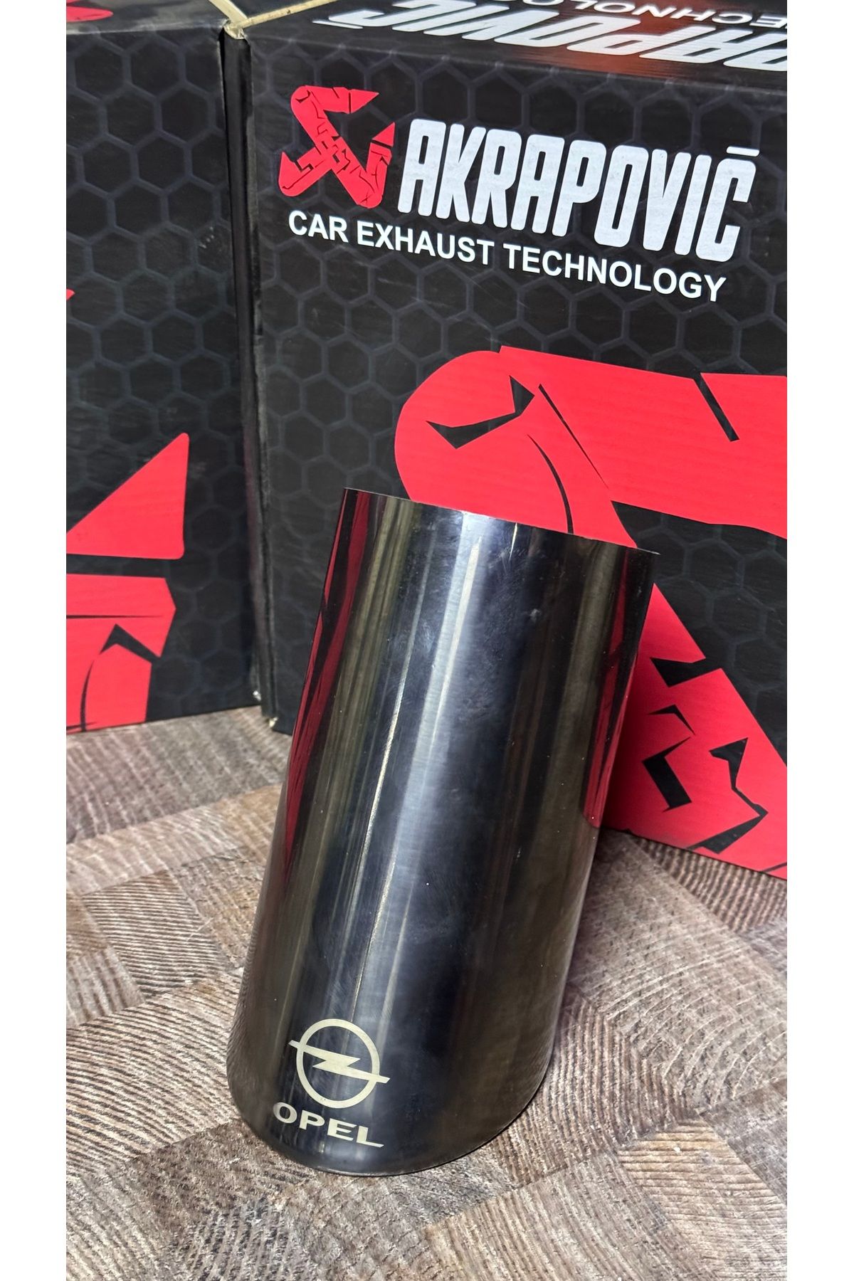 Akrapovic OPEL YAZILI KROM KROM EGZOZ UCU