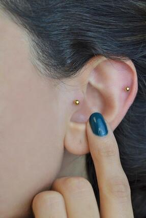 Sacce Scarves&Accessories Gold Çelik Top Piercing 8 Mm