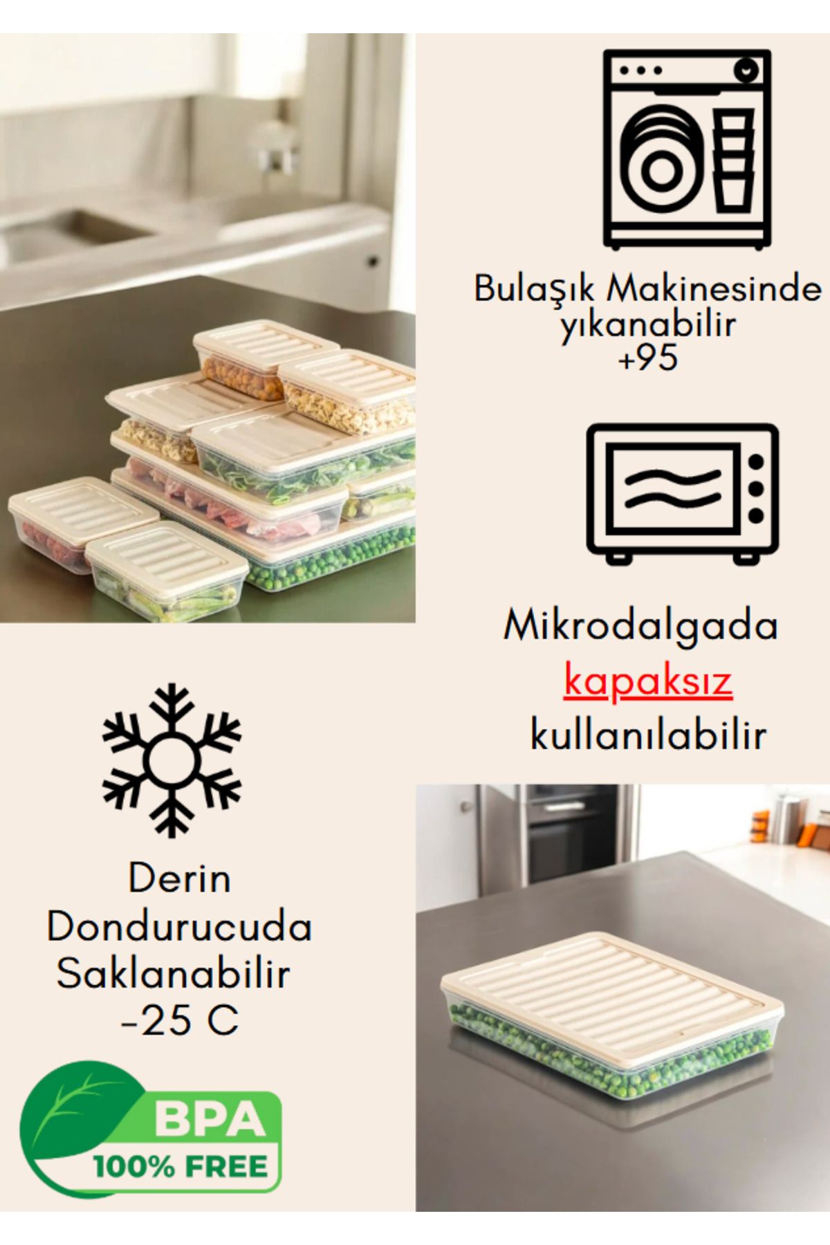 Flash Bazaar-18 Pieces of Storage Containers Suitable for Microwave and Freezer 6
