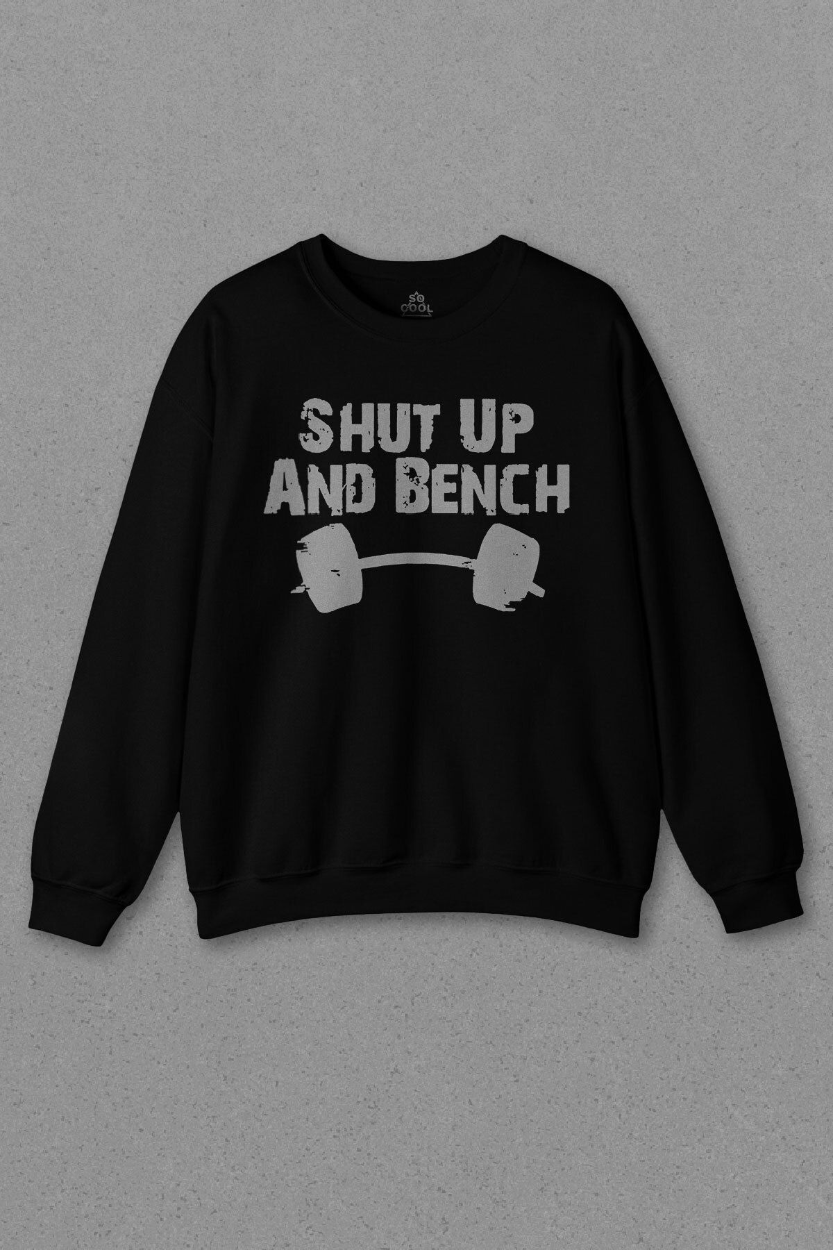 so cool Hanorac Negru Unisex Haltere Taci Și Bancă Sală De Gimnastică Culturism Fitness Transpirație Imprimată Unisex - S