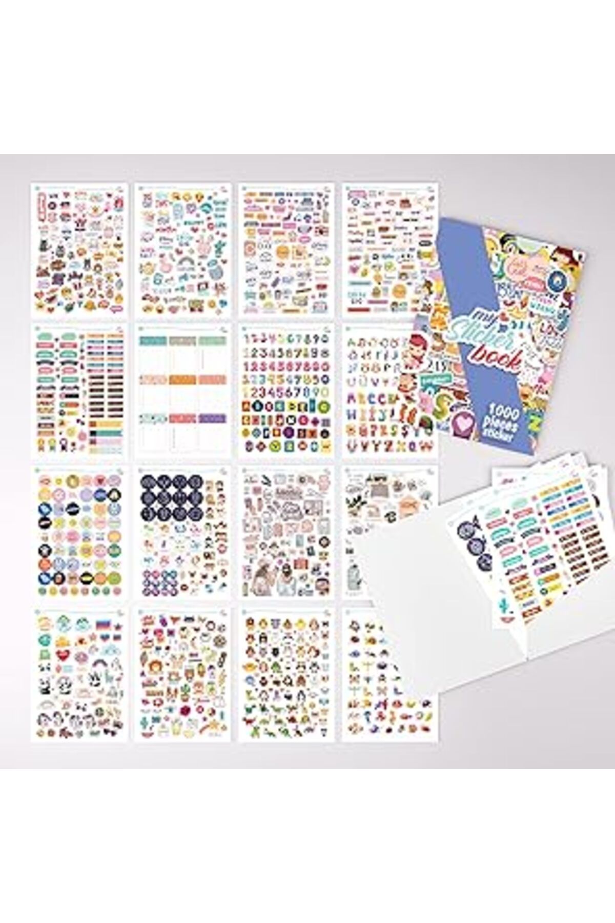 DENİZ Sticker Set - Çocuklar, Kızlar, Gençler ve Yetişkinler için 1000 Adet Çıkartma Seti - Scrapbook Sti