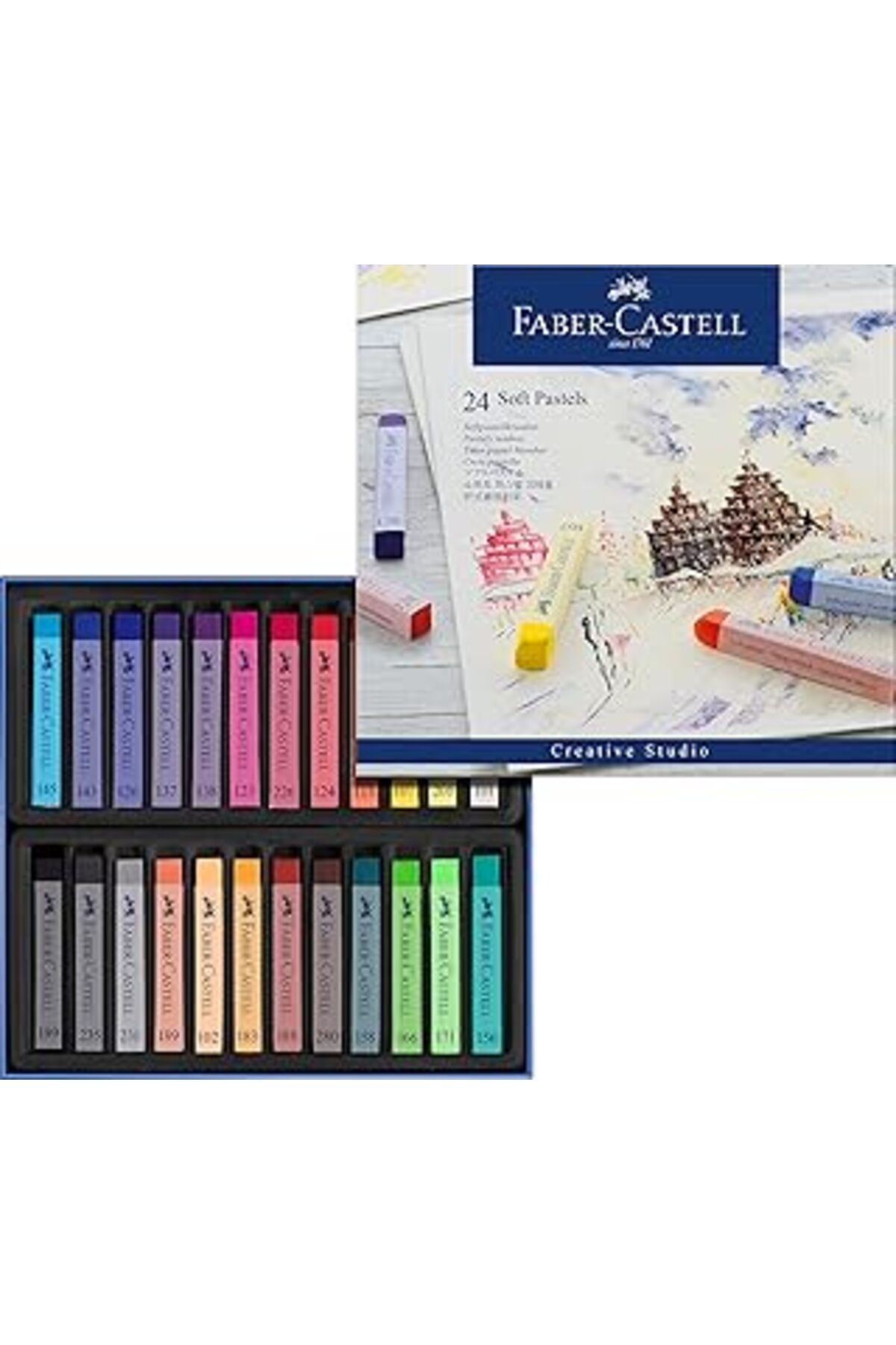 Cepahir Creative Studio Toz Pastel Boya, Soft, 24 Renk