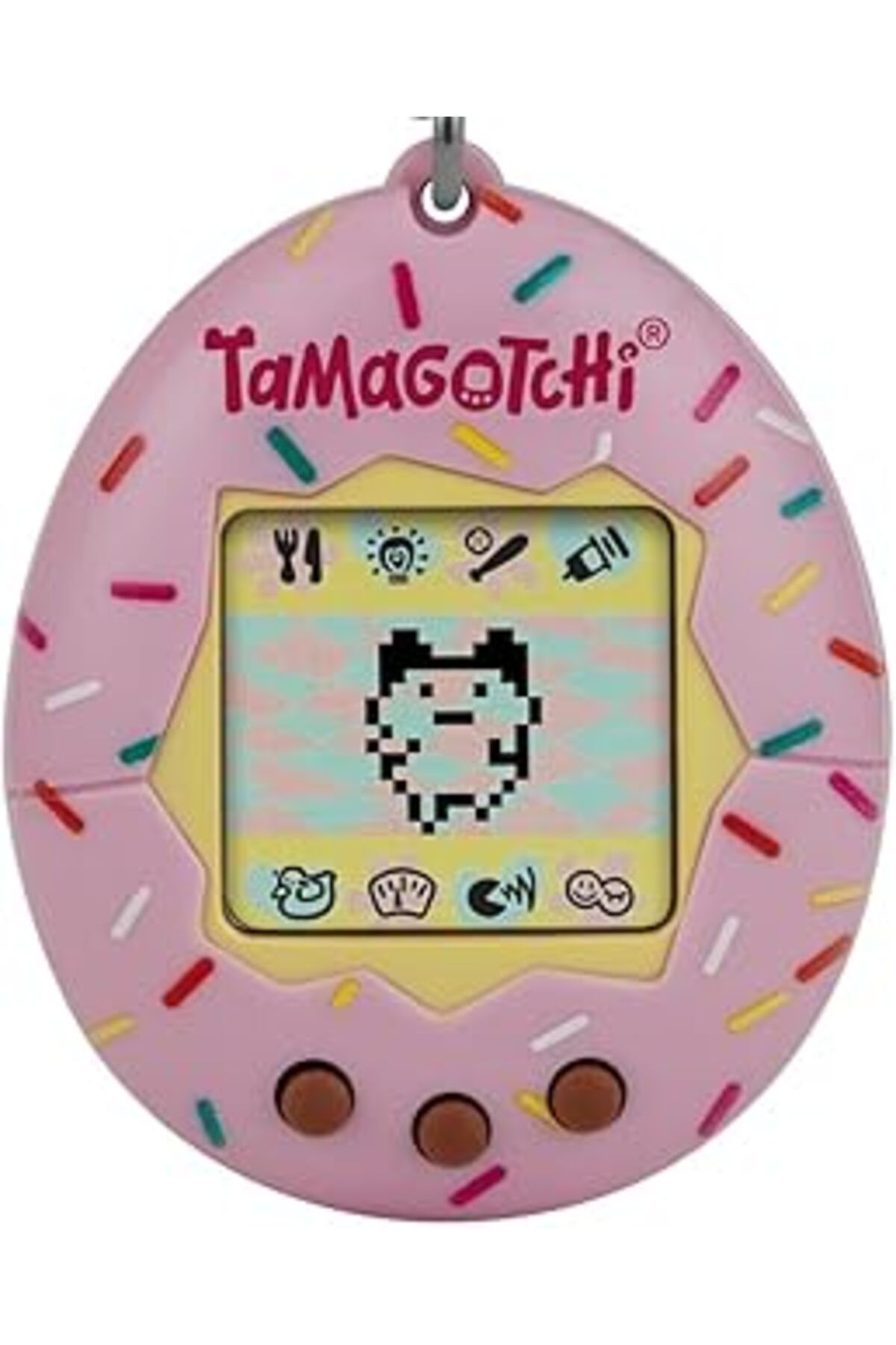 Cepahir Tamagotchi Bandai Benekli Gövde Shell Zincirli - Sanal Gerçeklik Evcil Hayvanı, Gül