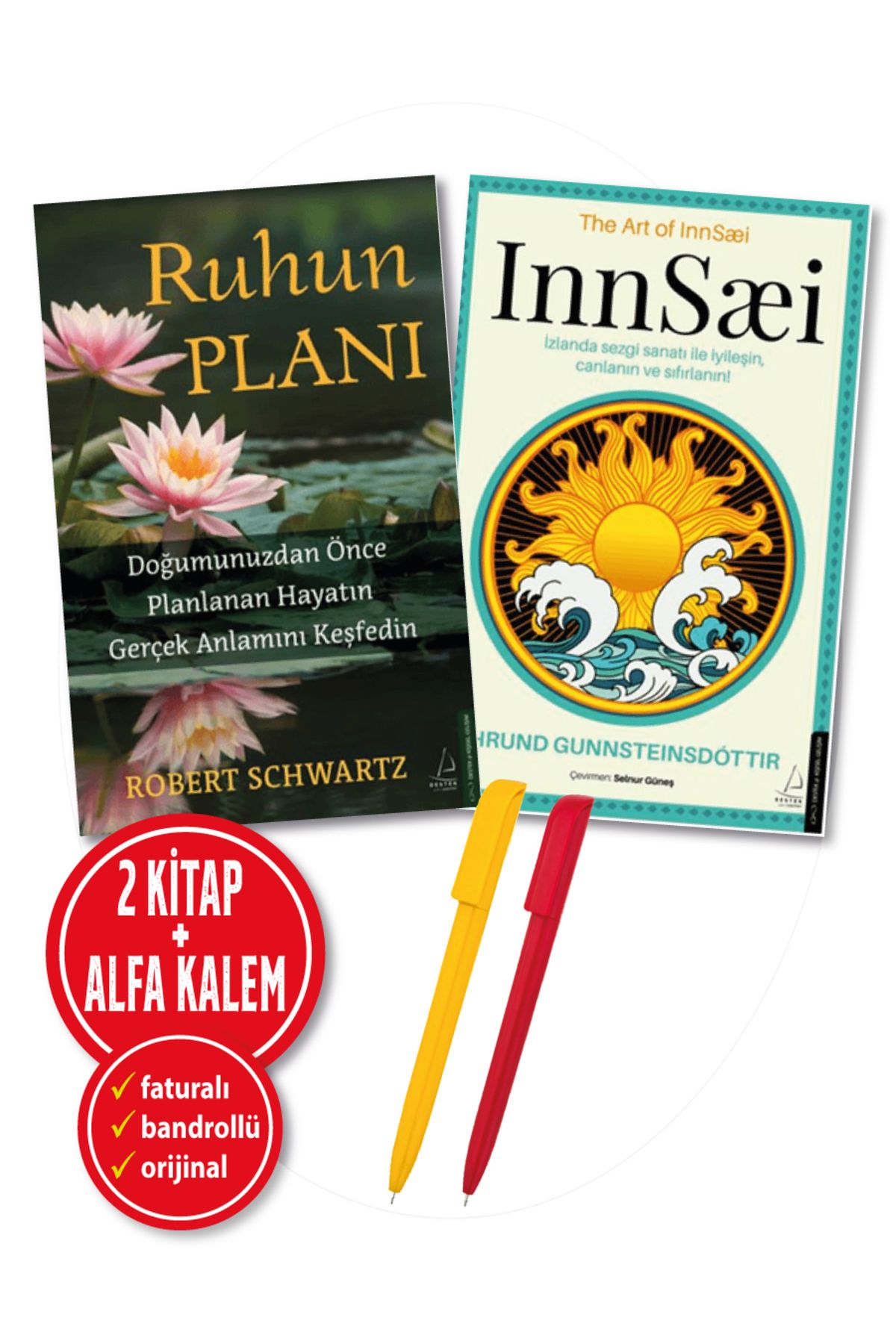 Destek Yayınları Alfa Kalem+Robert Schwartz(Ruhun Planı)Hrund Gunnstinsdottir(Innsaei)-YENİ-2 Kitap-Bireysel-Destek