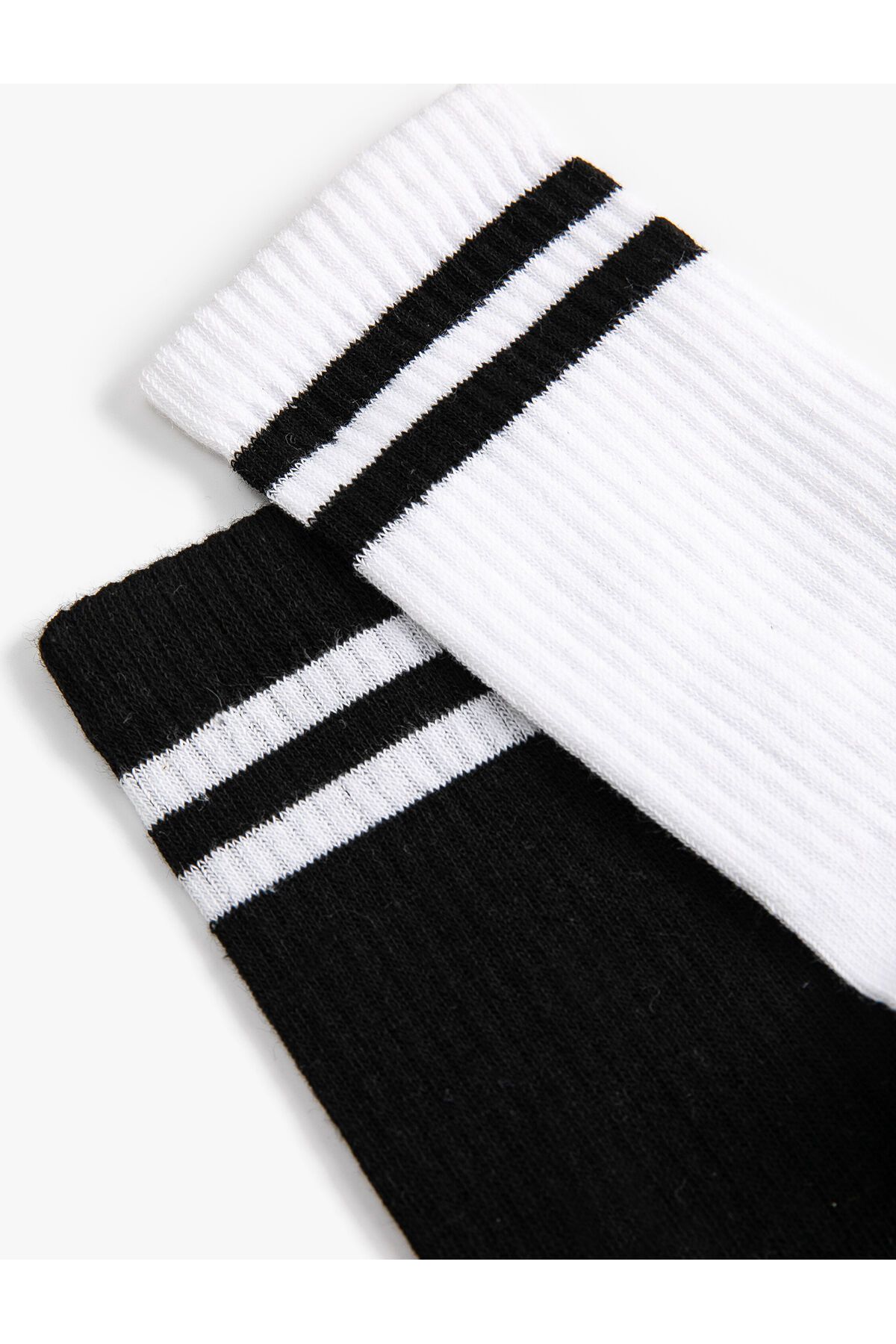 Koton-College Socks Set of 2 Stripe Patterned Multicolor 3