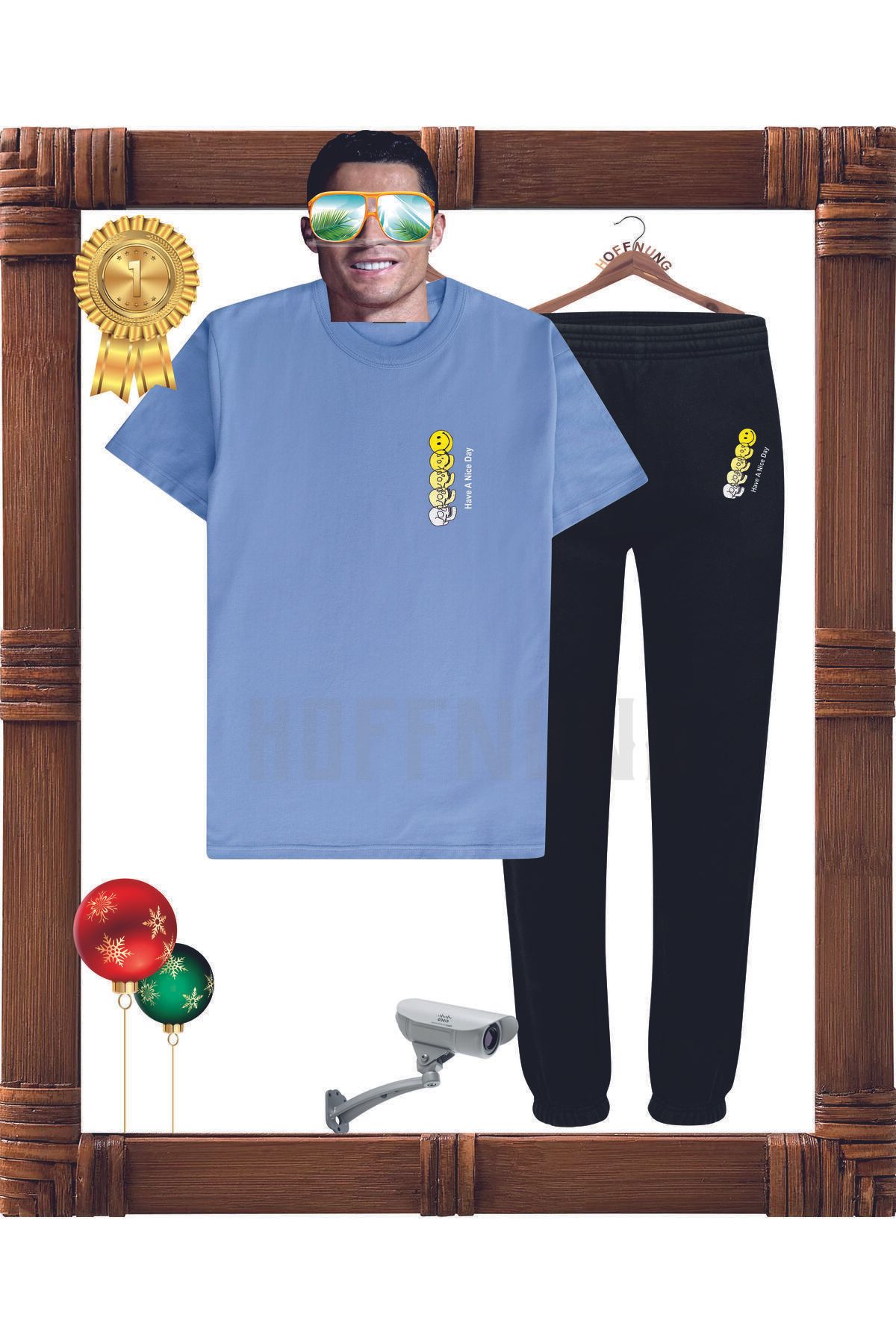 HOFFNUNG Full Pants Wolf Movıe 3ıplik Örme Kumaş Lastik Paça Sweatshirt Takımı