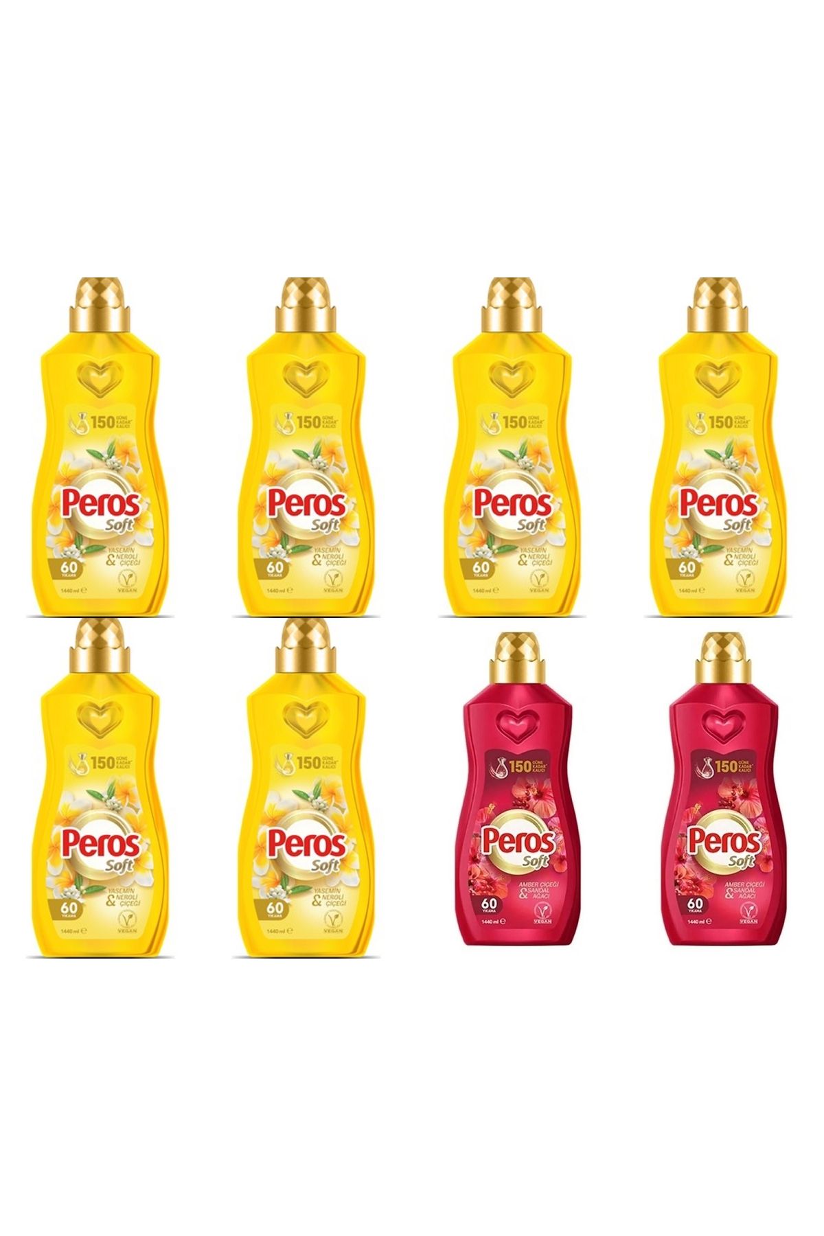 Peros Yumuşatıcı Konsantre Yasemin Neroli & Amber Çiçeği 1440 ml X 8'li Avantaj Paketi