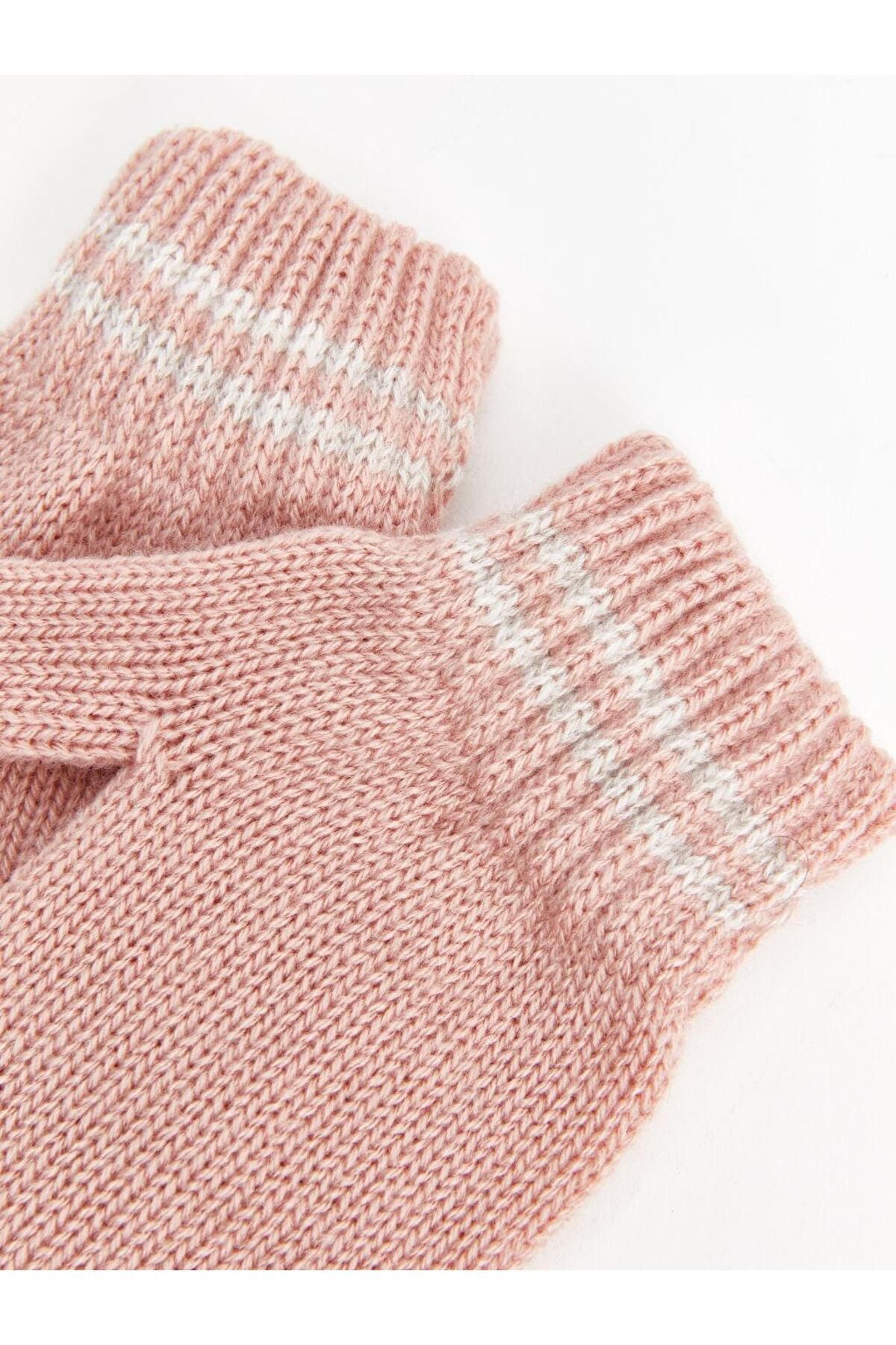LC Waikiki-Lw – Gestreifte Strickhandschuhe für Babys, 2er-Set 3