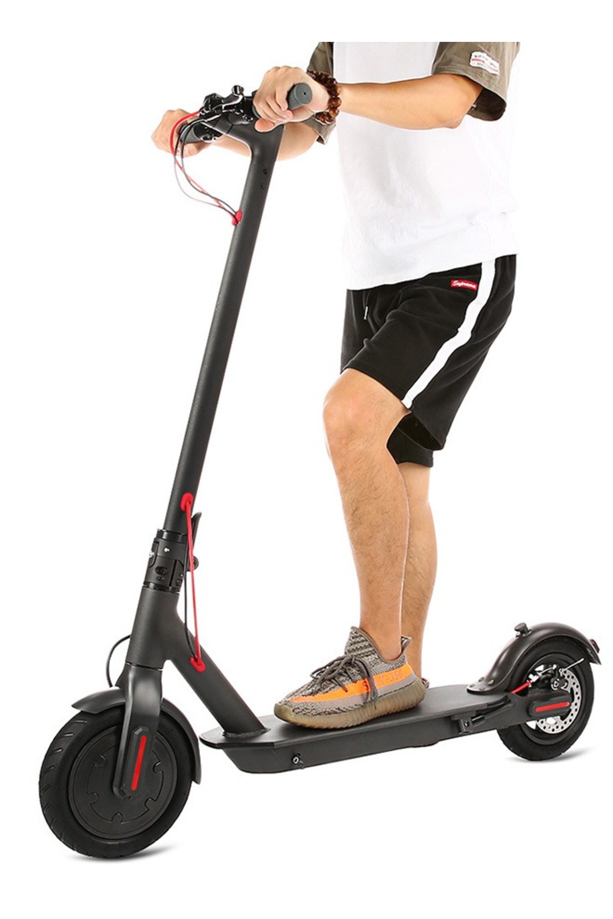 سكوتر كهربائي قابل للطي والكبح، شحن سريع، نظام فرامل مزدوج، سرعة تصل إلى 25 كم/ساعة، 25 سم