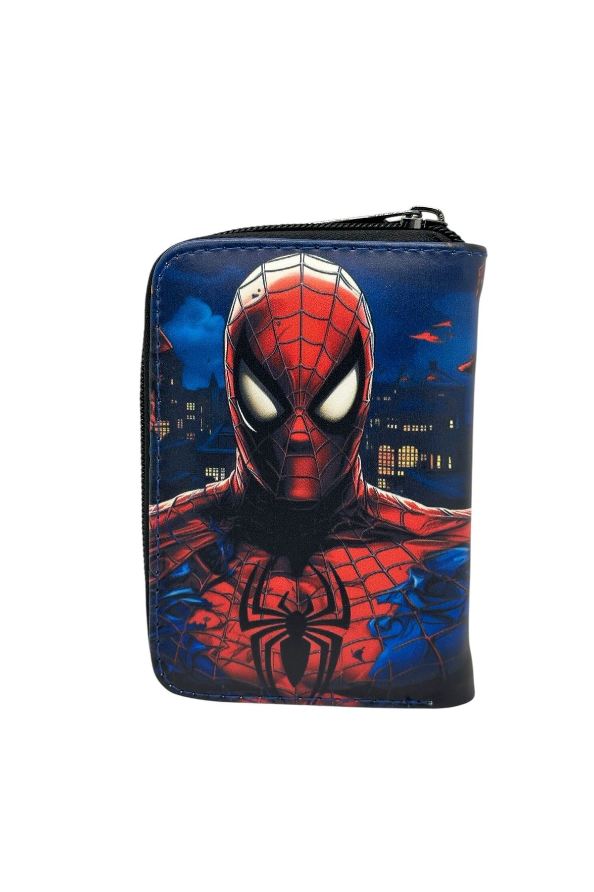 sinbEsg-Spiderman-Spider-Man Visual Zippered Coin Compartment Card Holder Kids & Teen Wallet 1