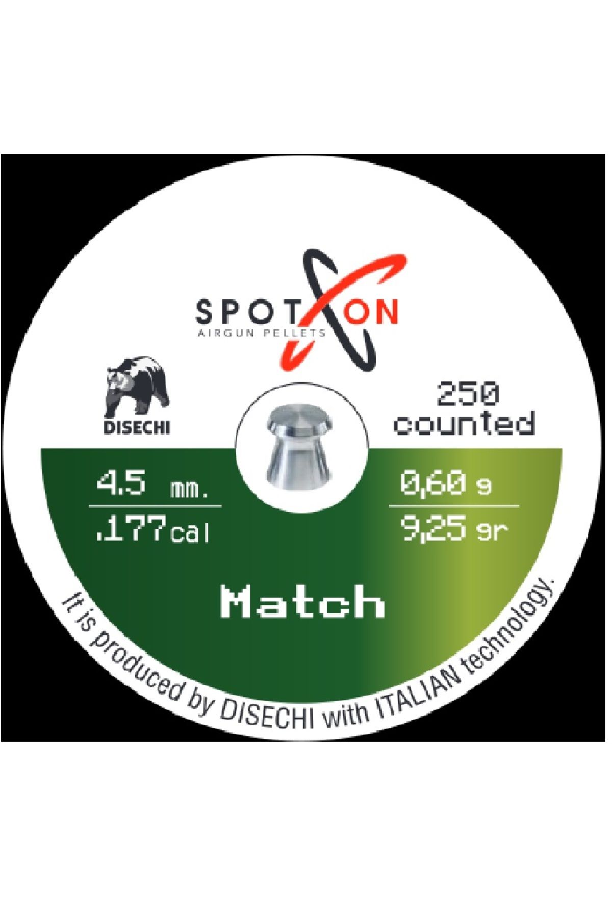 Spoton Match 4.5mm Pellet (250 Adet)