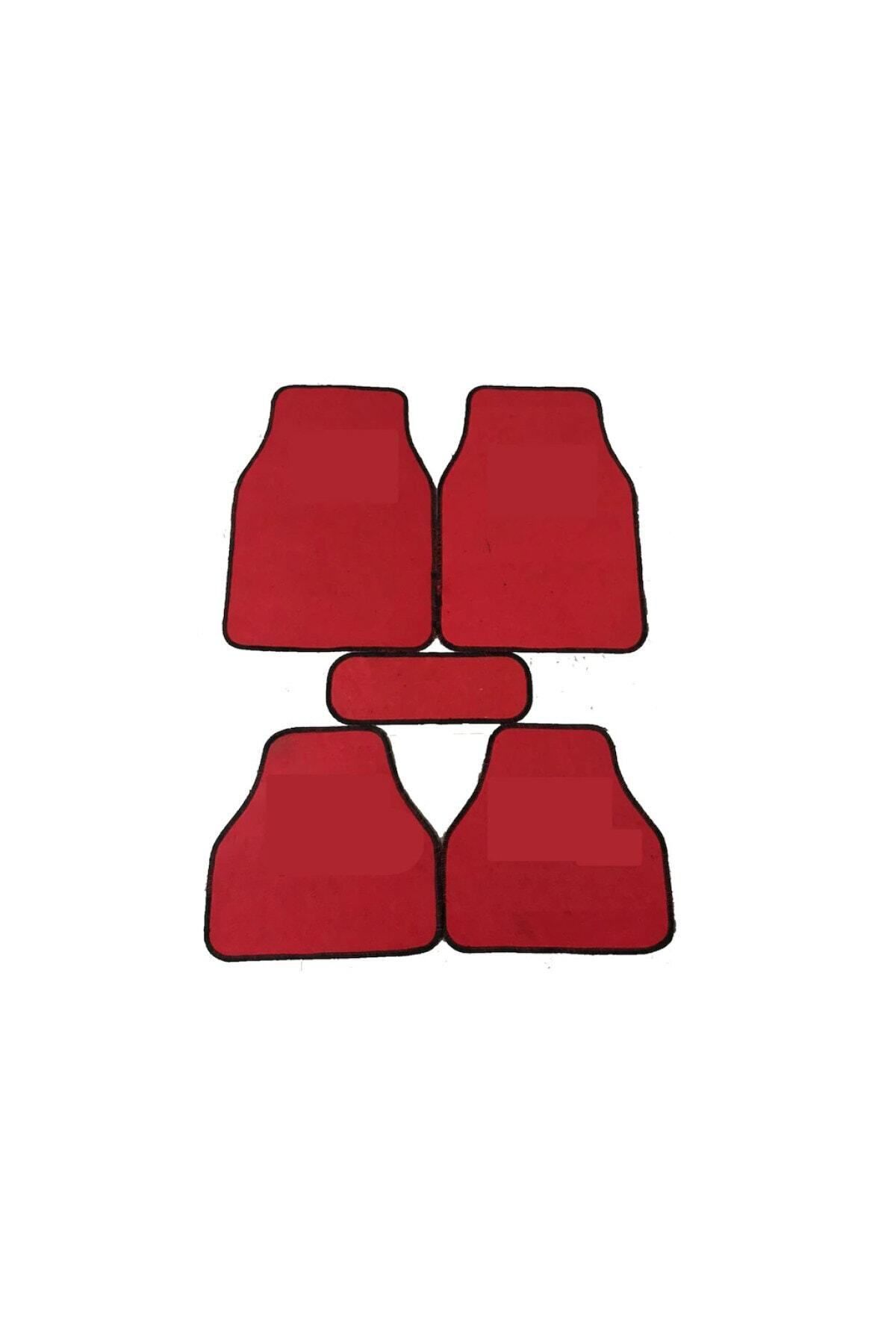 KARA AUTO Seat Alhambra Düz Baskısız Kırmızı HALIFLEKS PAPPAS TAKIM 5 Parça Paspas Seti kalın yıkanabilir