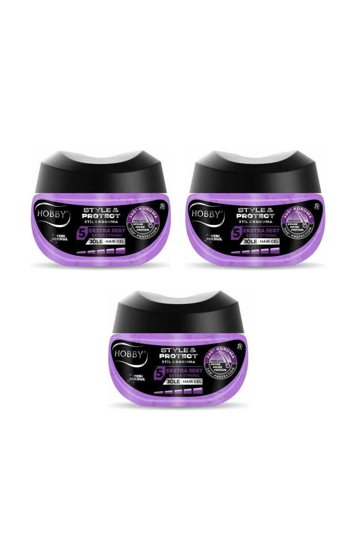 Hobby Style Protect Ekstra Sert Tutuş Saç Jölesi 250ml x 3 Adet — PRA-11939412-4533