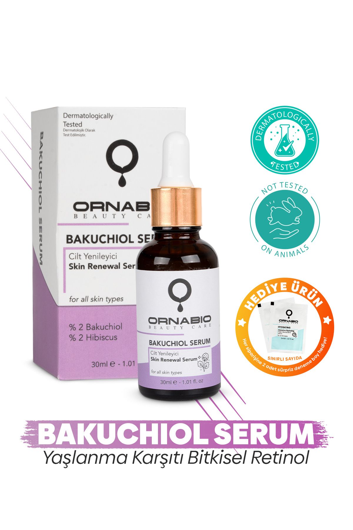 Ornabio Ornabio Ornabio Ornabio Natural Biological Serum ضد پیری باکوچیول گیاهی رتینول