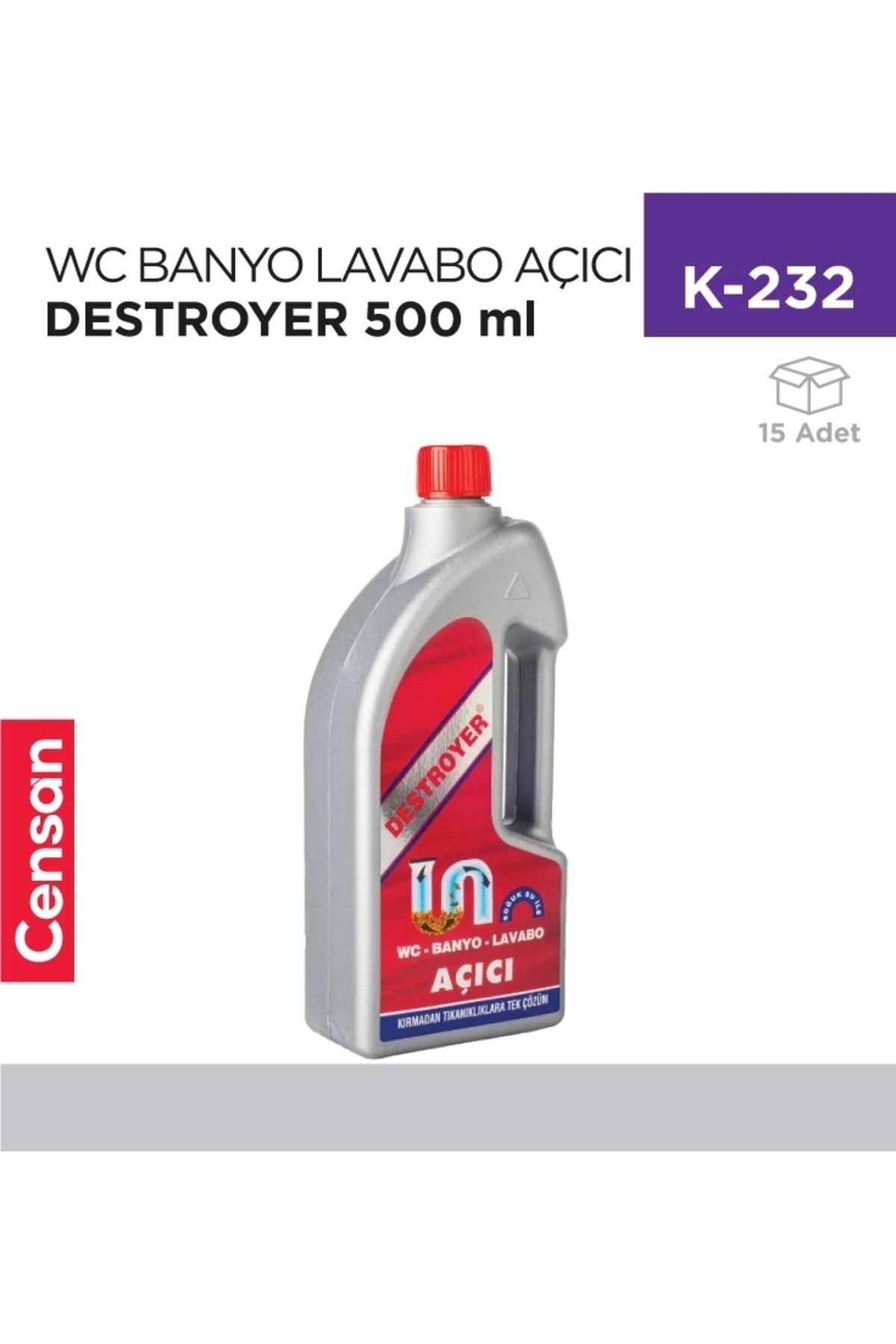 Censan WC BANYO LAVABO AÇICI DESTROYER 500 ML