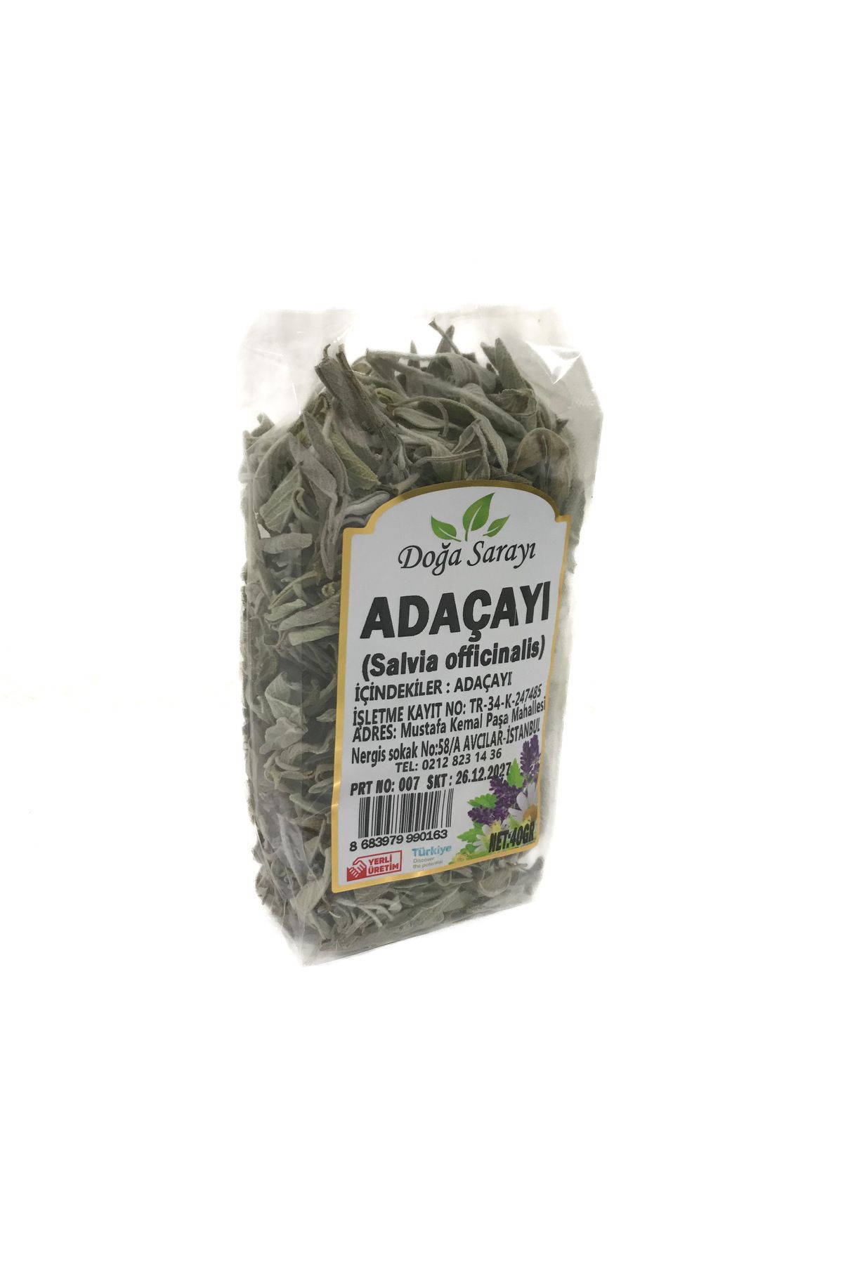 Doğa Sarayı Adaçayı 40gr, Yeni mahsül,Ayıklanmış