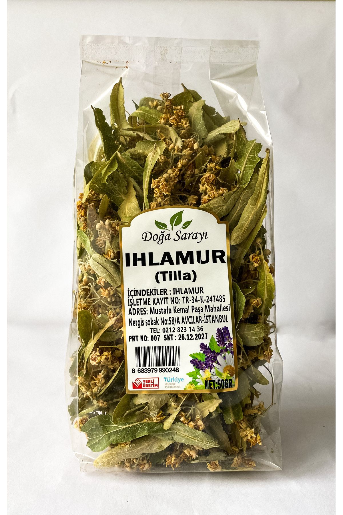 HGMpazar Ihlamur, Linden, Tilia 50gr Doğal, Organik, Katkısız, Ayıklanmış