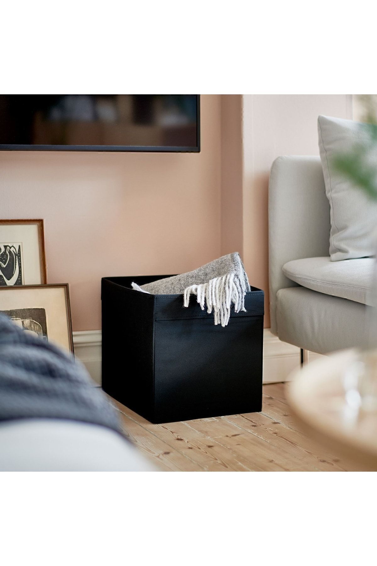 IKEA-Drena Box, black, Decorative Box, 33x38x33 cm Multi-Purpose Organizer Box 2
