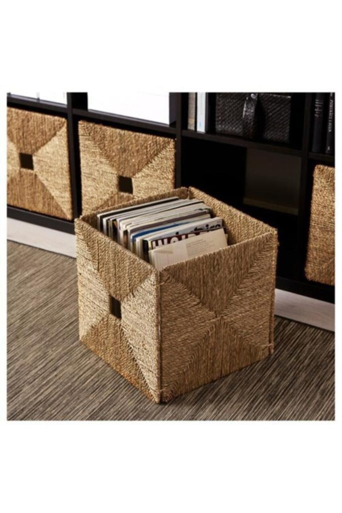 IKEA-Coș decorativ din răchită și cutie de depozitare KNIPSA 2