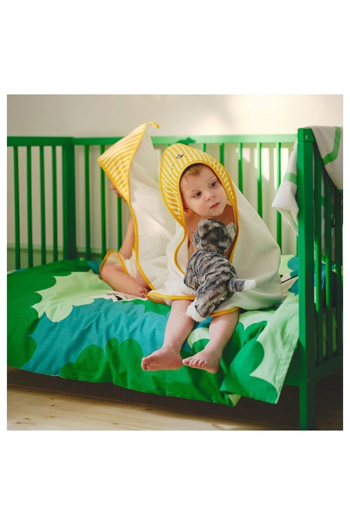 IKEA İkea Grönfink Prosop De Baie Galben Pentru Bebeluși - 80x80 Cm - One Size