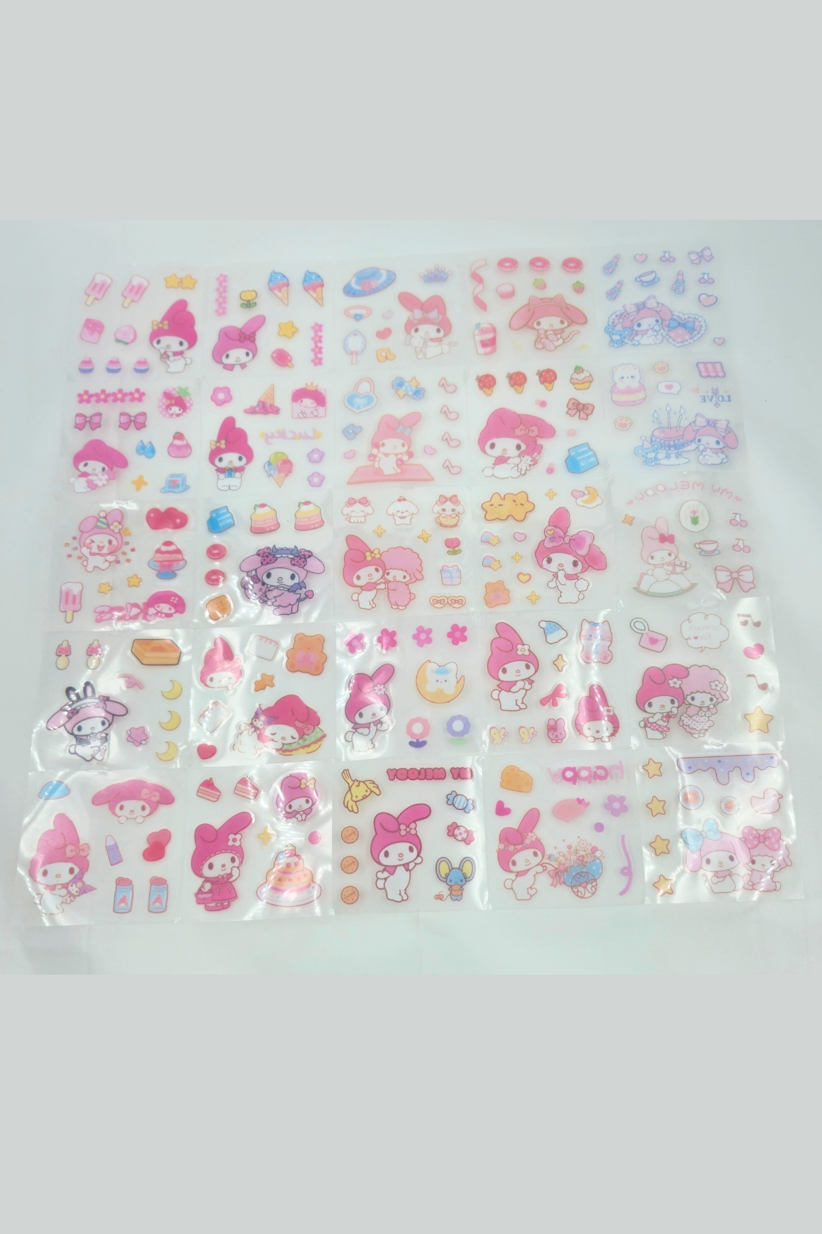 Mona Craftist 25 Parça 125 Adet Şeffaf My Melody Sticker Seti