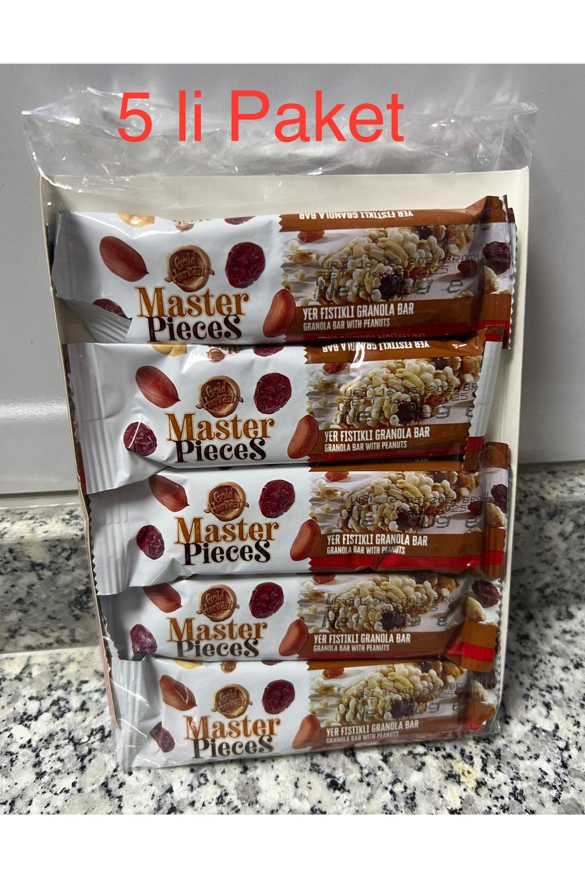 Masterpieces Yer Fıstıklı Granola Bar 30 g X 5 Adet