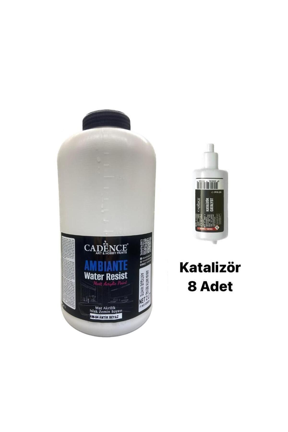 Cadence Ambiante Suya Dayanıklı Akrilik Boya Antik Beyaz 2 Litre + Katalizör
