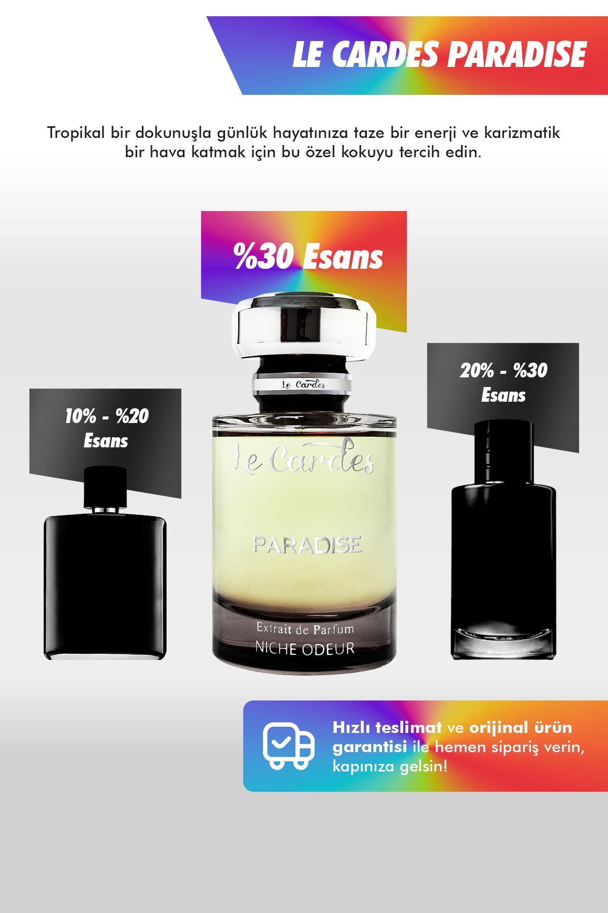 لو کاردز موثر - ماندگار و جذاب - عطر مردانه Paradise 60 ml Extrait De Parfum