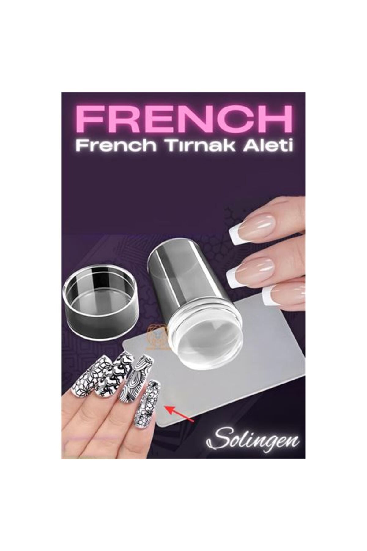 ACSMarket Modacar French Aparatı French Tırnak Desen Aparatı Solingen