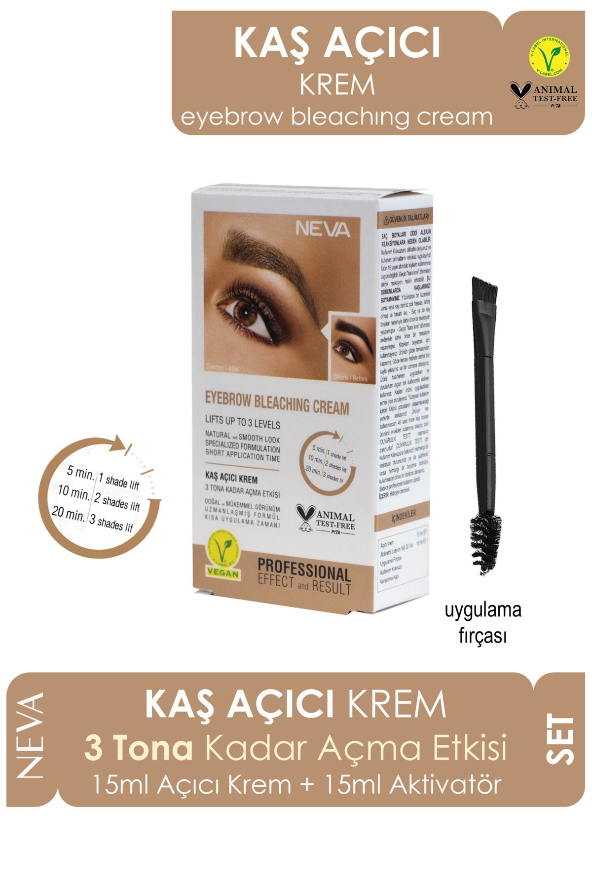 Neva Kaş Boyama Seti Kaş Açıcı Krem %100 Vegan-1