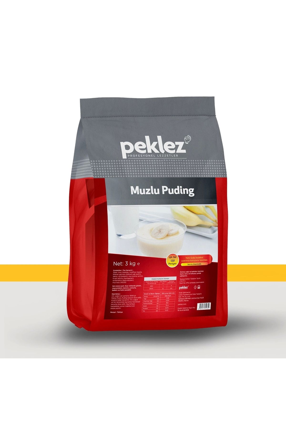 PEKLEZ Muzlu Puding 3 Kg