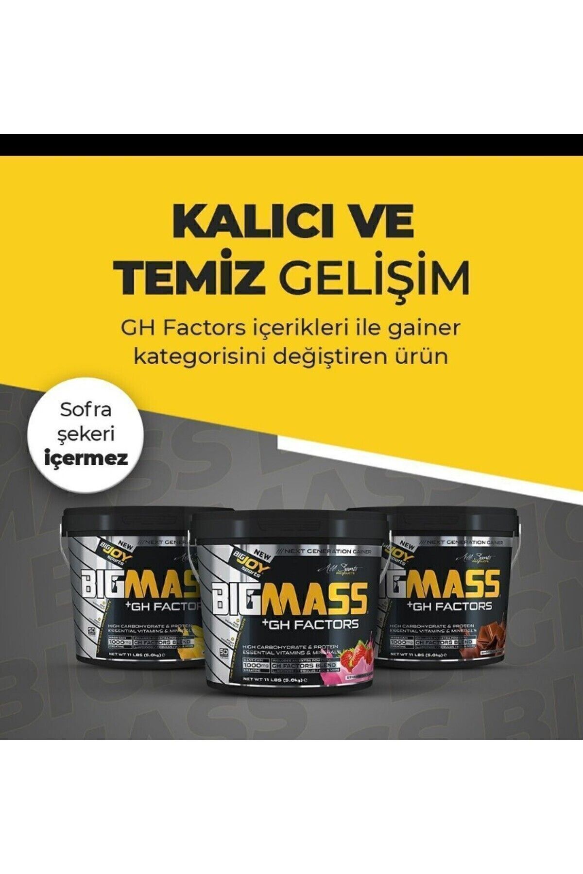 Bigjoy Sports Bigmass Gh Factors Mass Gainer 5 Kg Çikolatalı Karbonhidrat Tozu - Protein - Shaker 500 ml-4