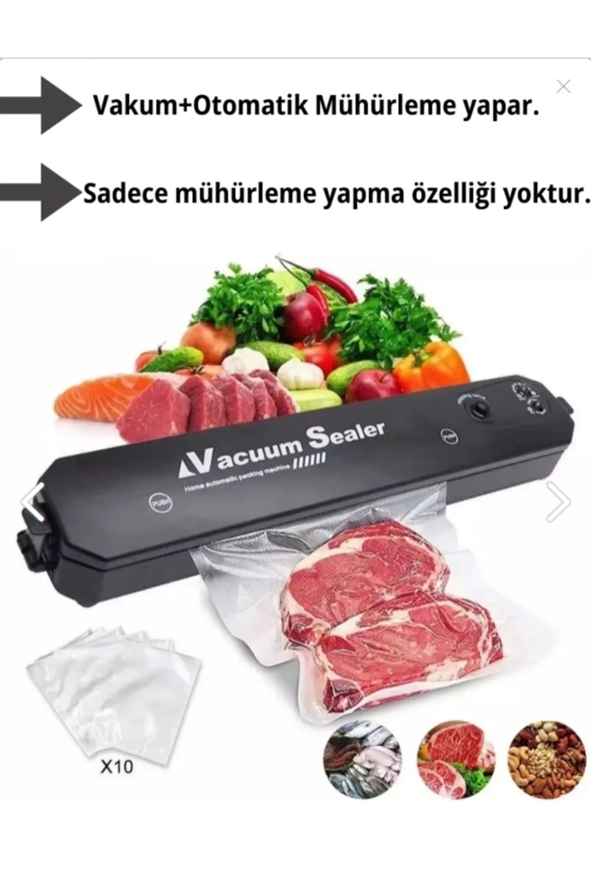 colezium Vacuum Sealer Gıda Vakum Ve Mühürleme Makinesi