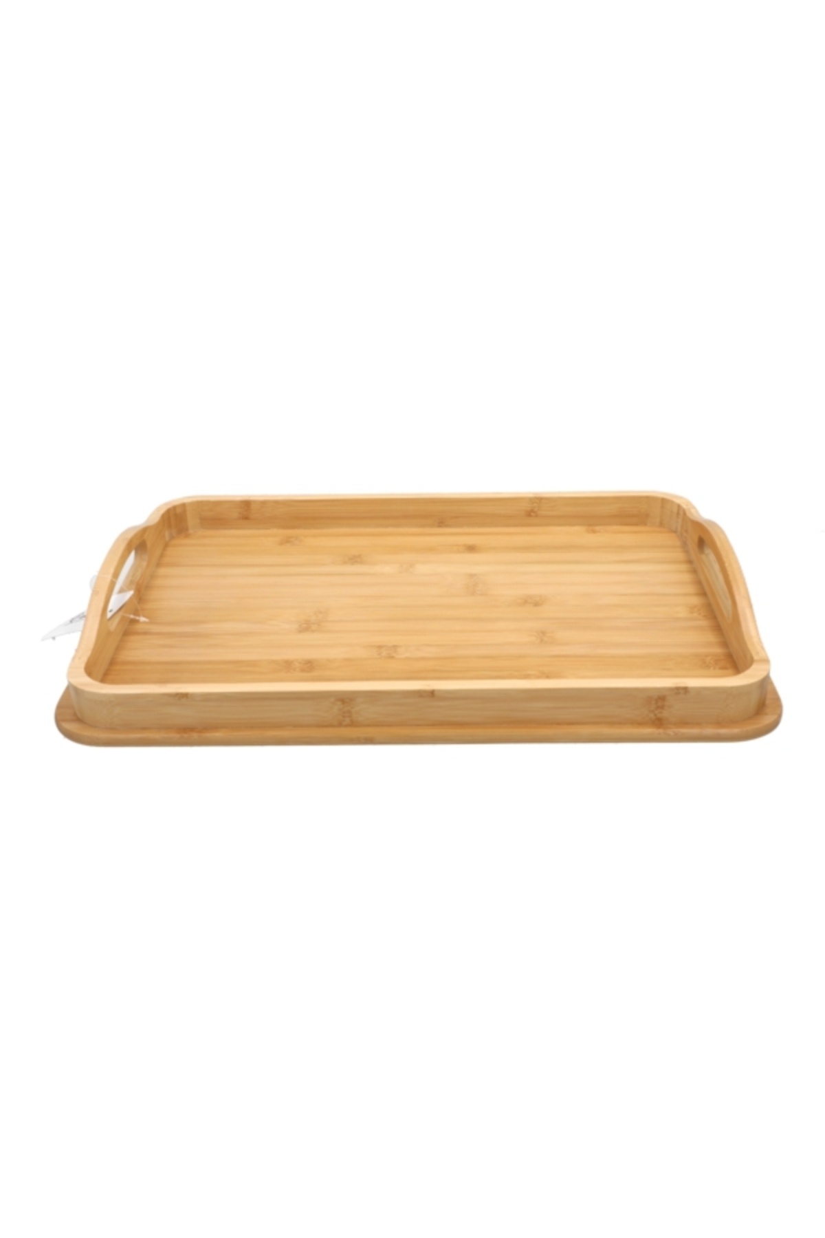 Bien Servi-Rectangular Bamboo Serving Tray with Handle 1