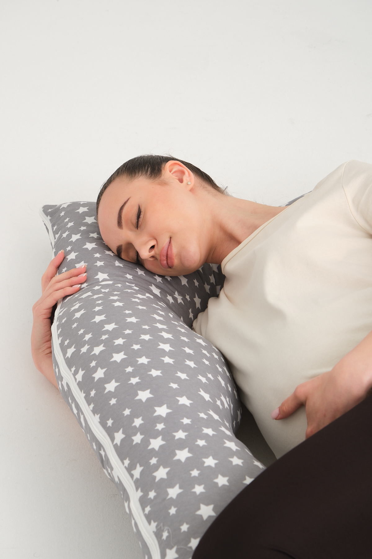 Irk Lemoon Çift Taraflı Hamile Yastığı Hamile Destek Minderi fotoğrafı 5 (önizleme)