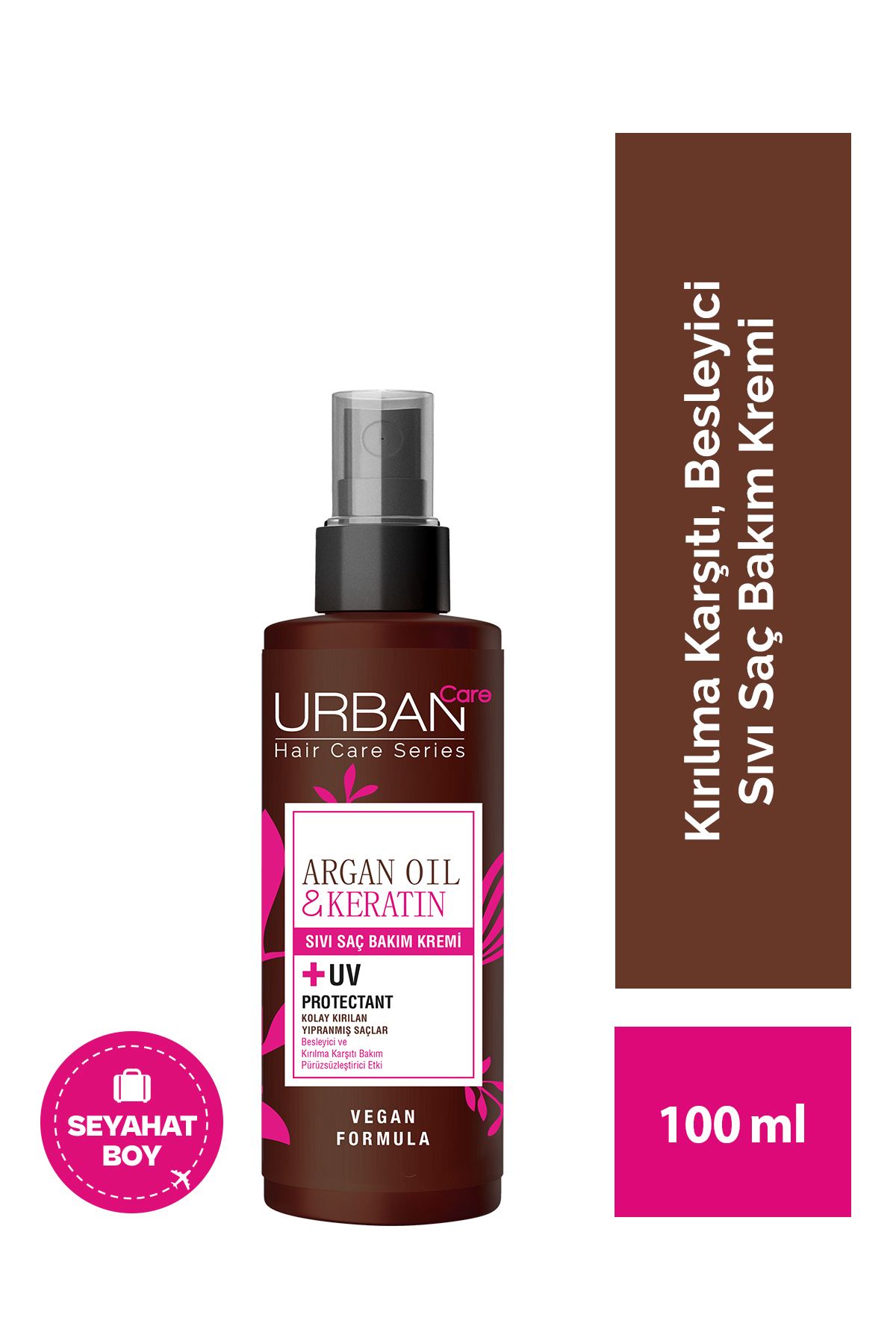 Urban Care Argan Yağı & Keratin Besleyici ve Kırılma Karşıtı Sıvı Saç Bakım Kremi -vegan-100ml — 8680690710315