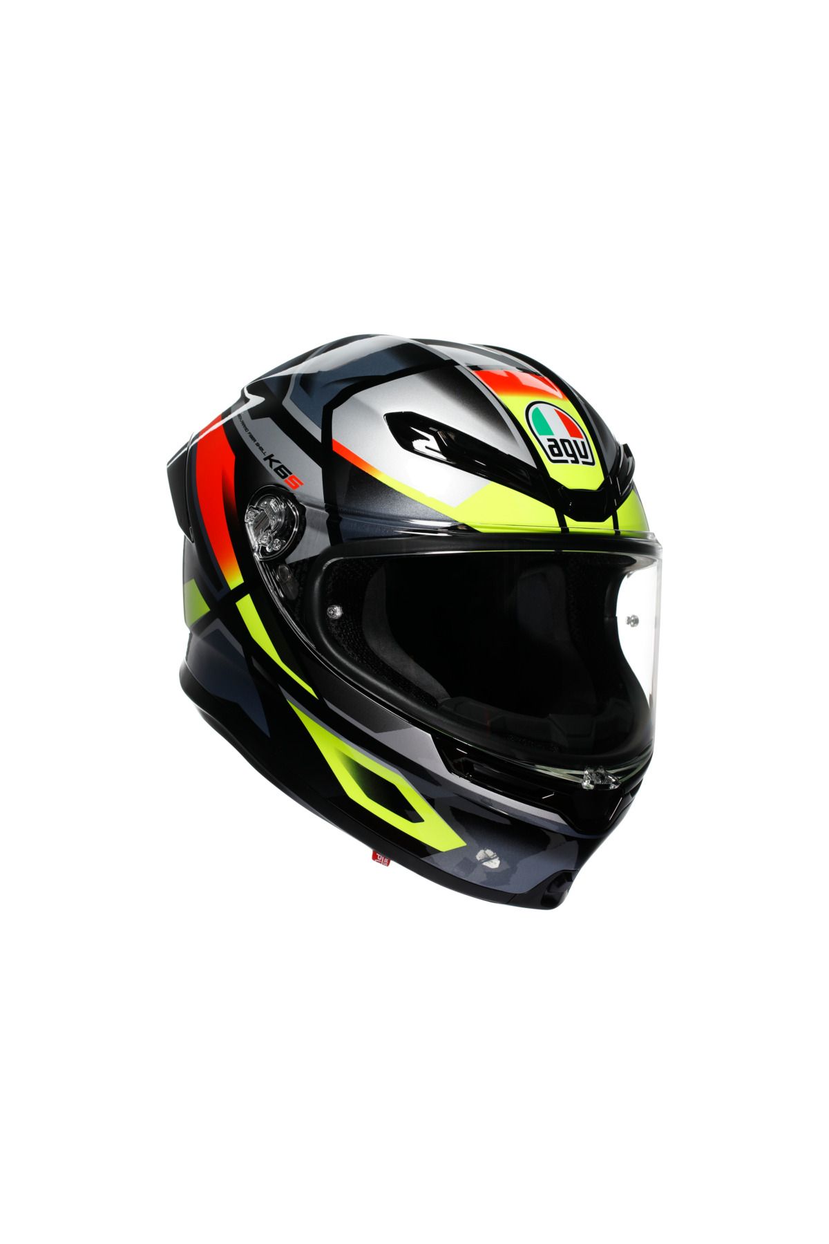 AGV K6 S Erazer Black Red Yellow Fluo Kapalı Kask