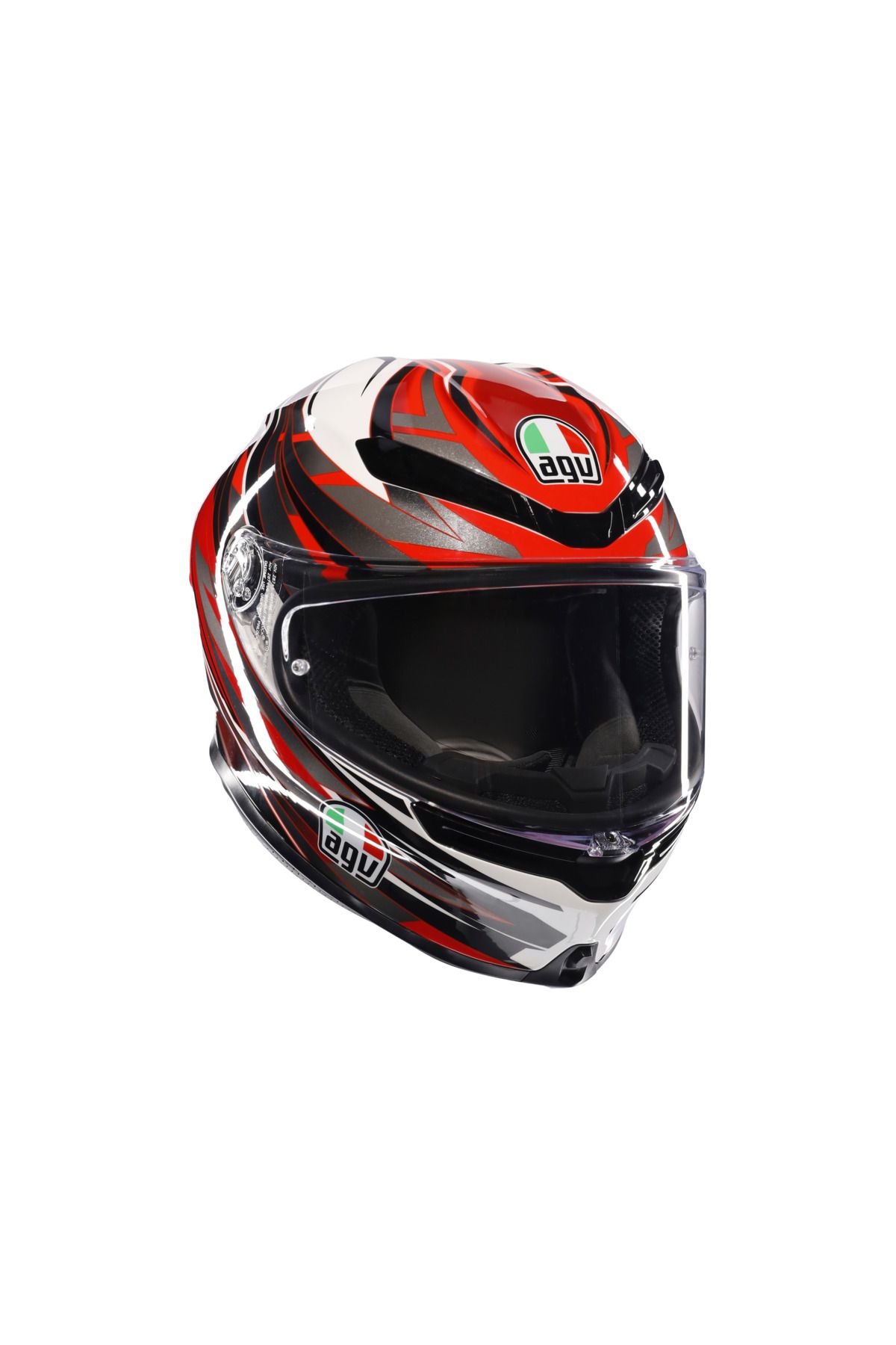 AGV K6 S Reeval White Red Grey M0165 Kapalı Kask