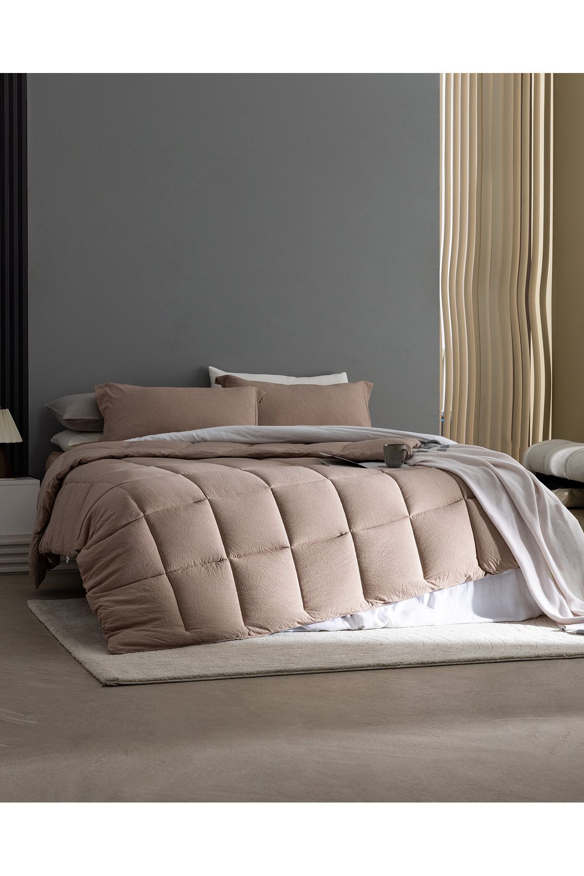 Madame Coco Meleni Tek Kişilik Comforter Set - Kiremit