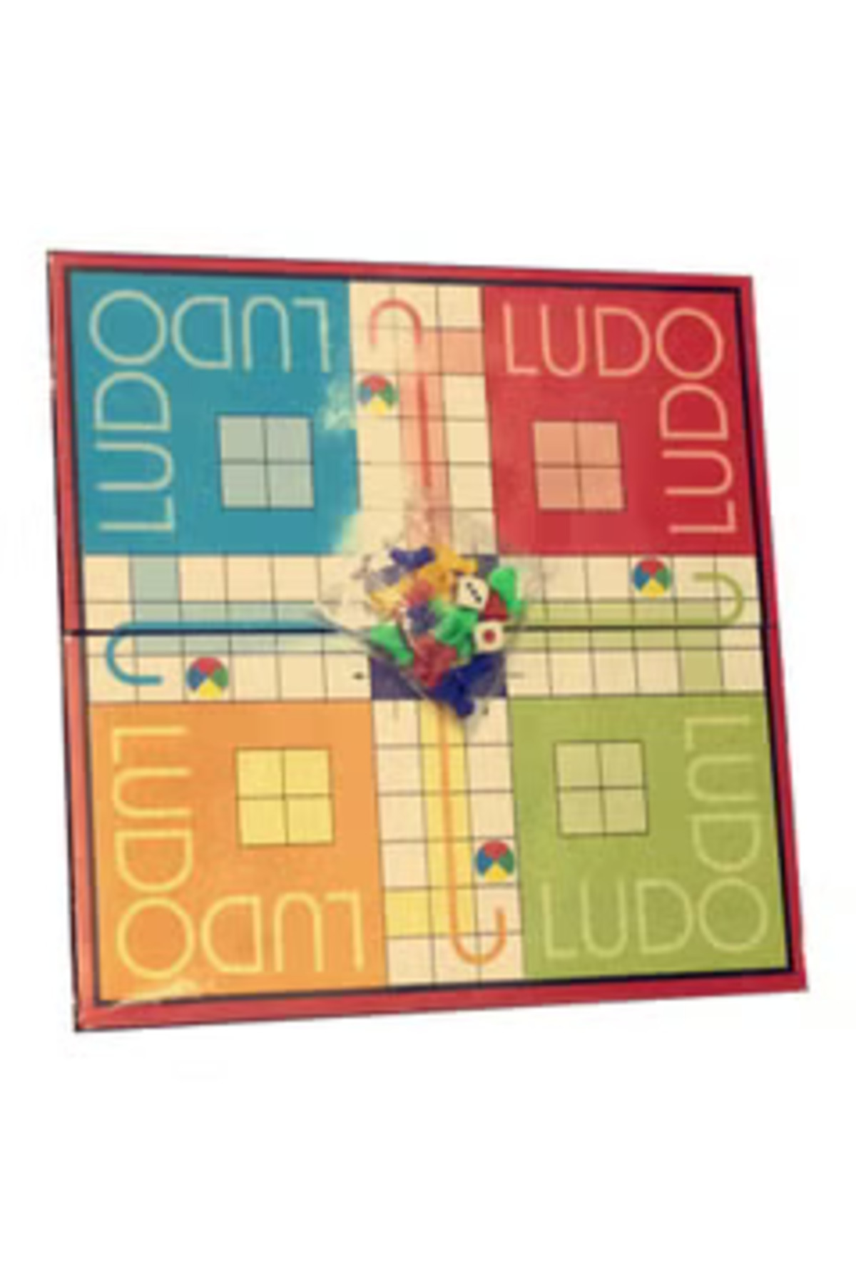 Generic-2-In-1 Snakes And Ladder Cum Ludo Plastic Foldable Colourful Board Games 1