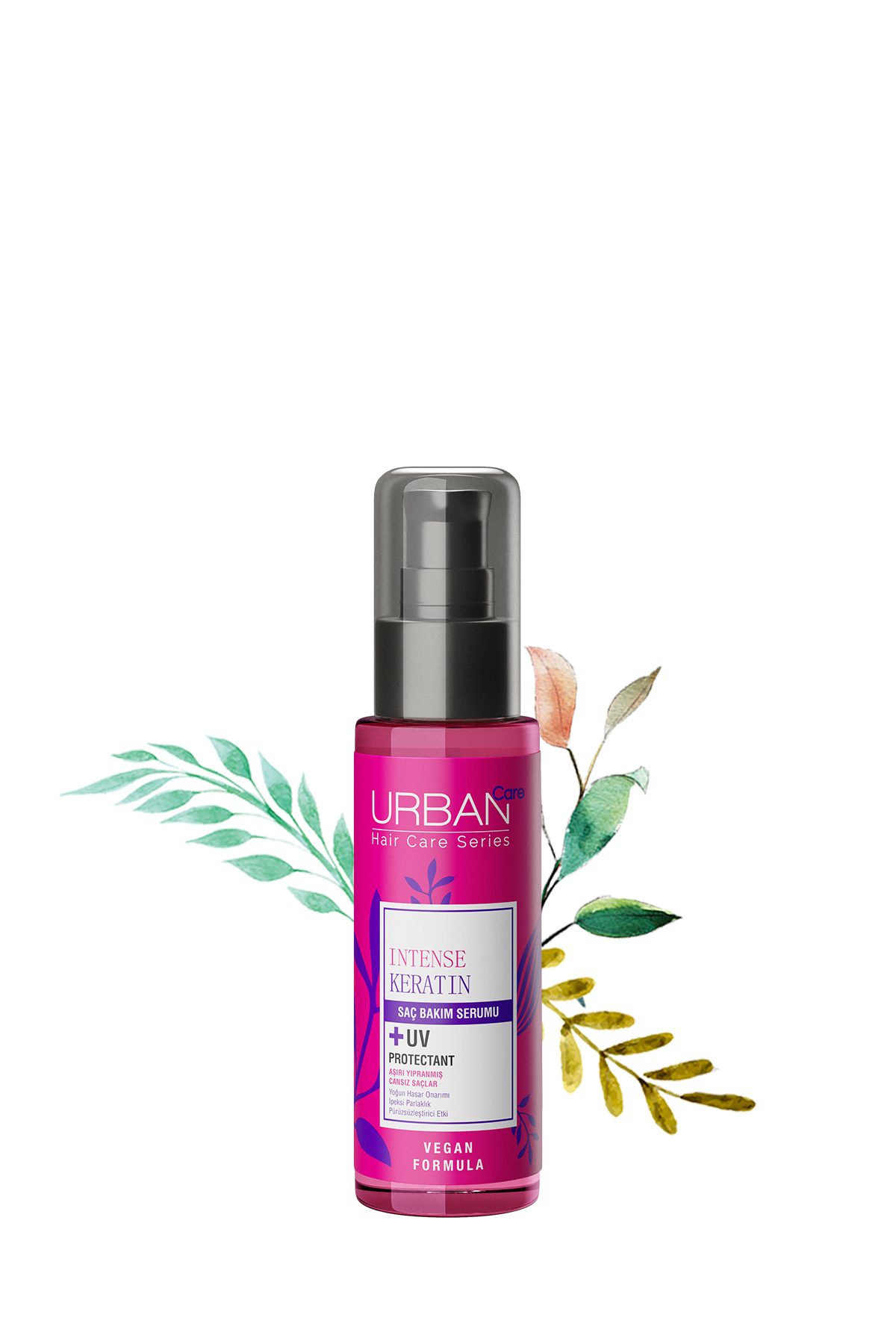 Intense Keratin Aşırı Yıpranmış Saçlara Özel Saç Bakım Serumu-vegan-uv Koruma-75 ml — 8680690703621 — تصویر 3 از 3