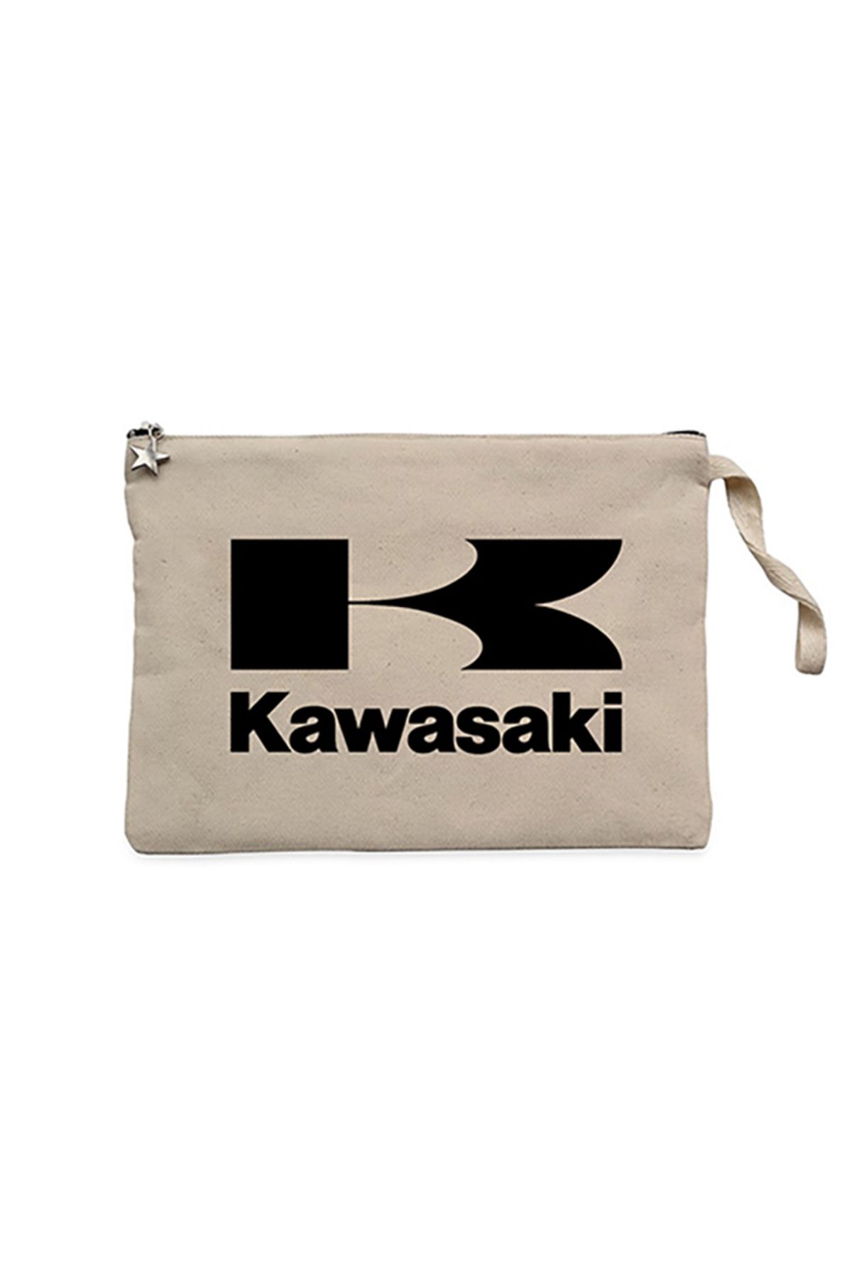 Z zepplin Kawaski Logo Krem Clutch Astarlı Cüzdan / El Çantası