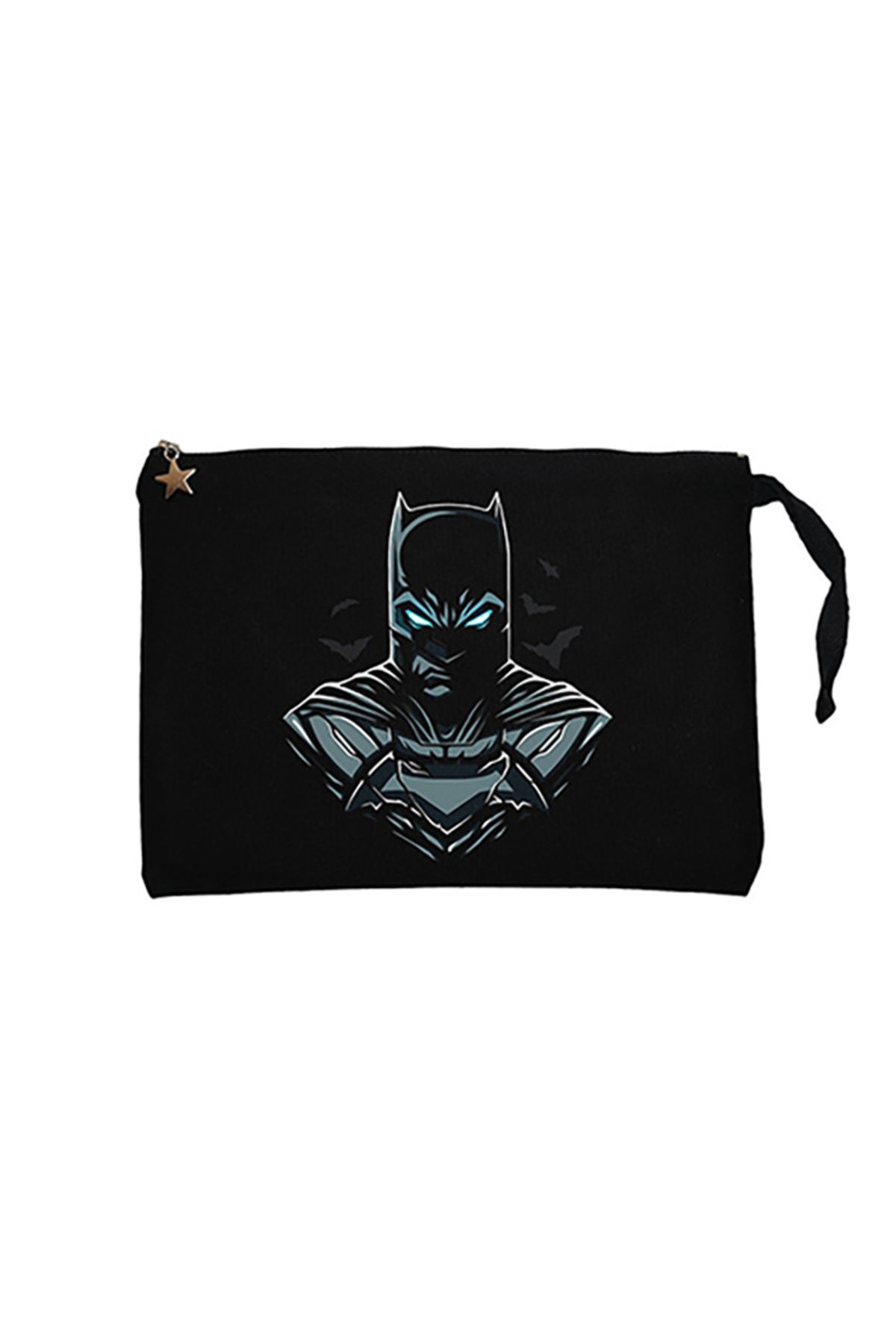 Z zepplin Batman Head Siyah Clutch Astarlı Cüzdan / El Çantası