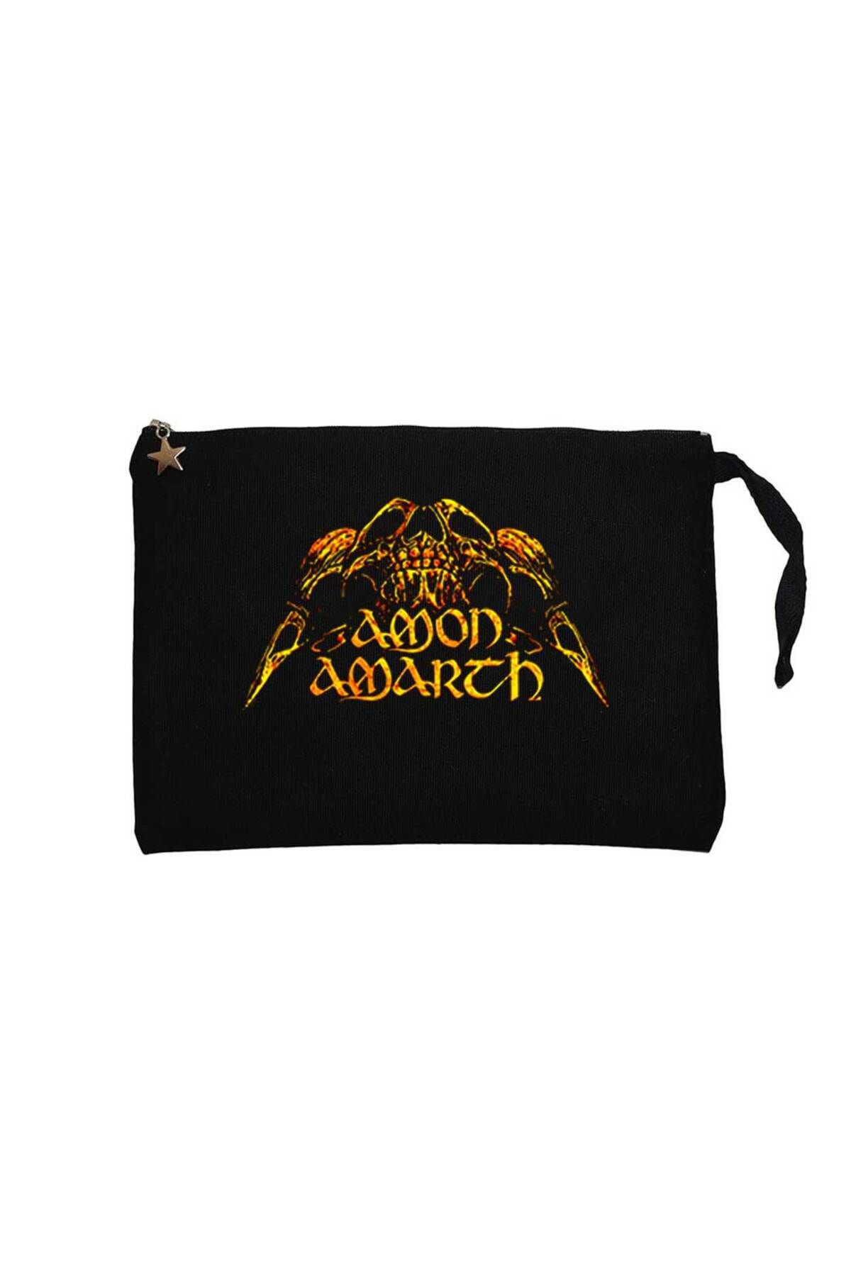 Z zepplin Amon Amarth Guardians Of Asgard Siyah Clutch Astarlı Cüzdan / El Çantası