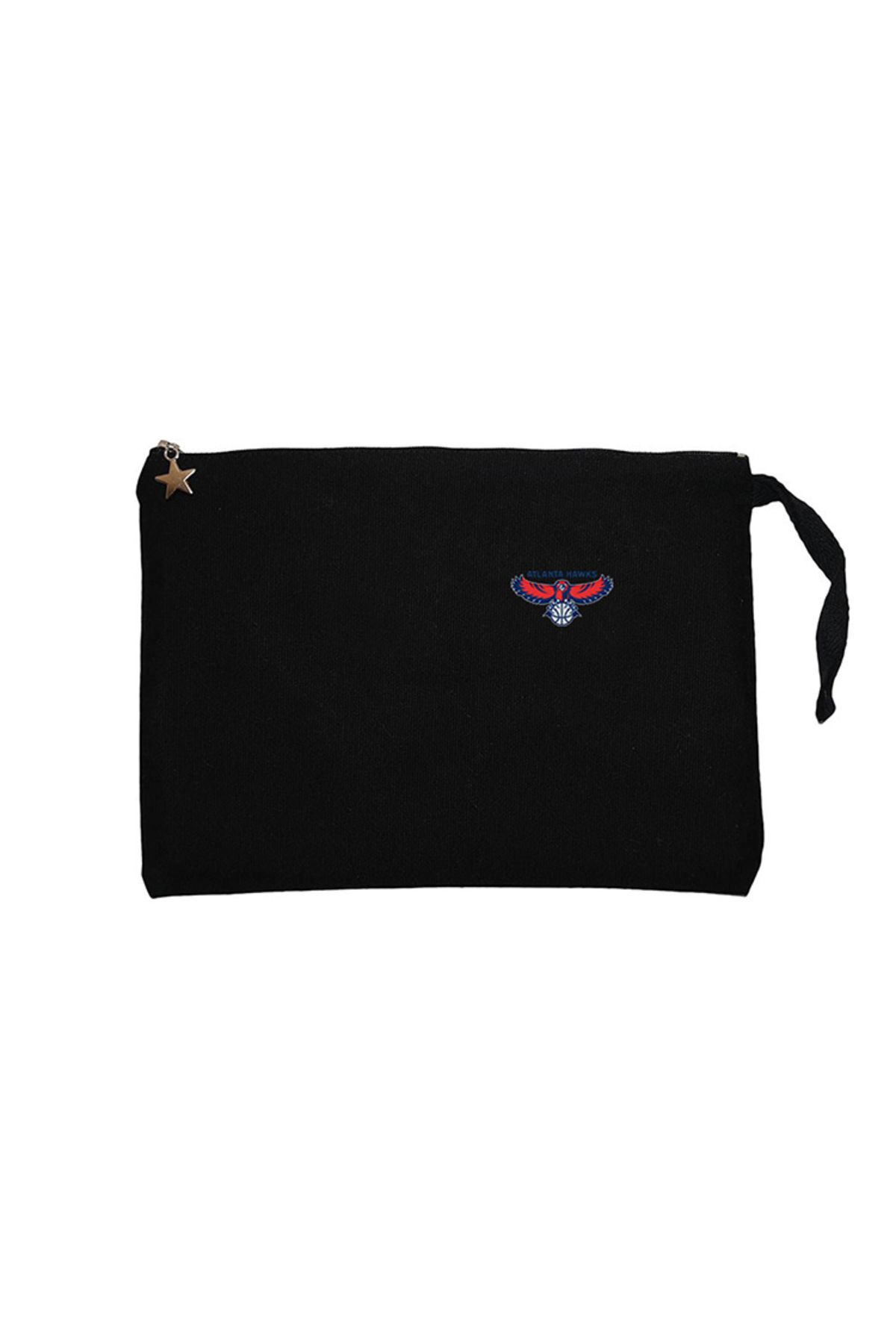 Z zepplin Logo Siyah Clutch Astarlı Cüzdan / El Çantası