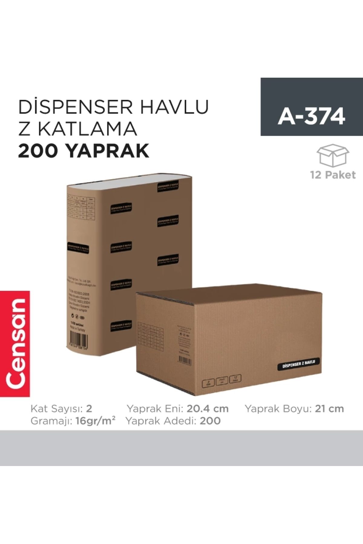 Promosyon Zinciri DİSPENSER Z HAVLU 200 LÜ LİZA (5300)