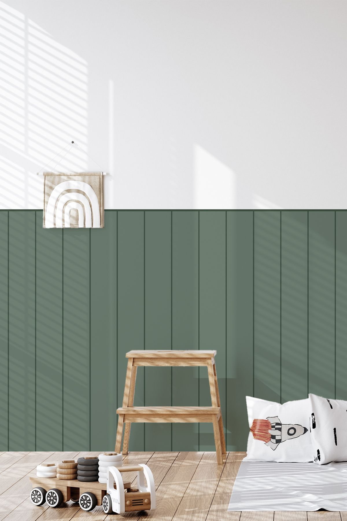 MSticker-Pinstripe Wall Panel Foil, Decorative Striped Wall Pattern Covering Foil 4