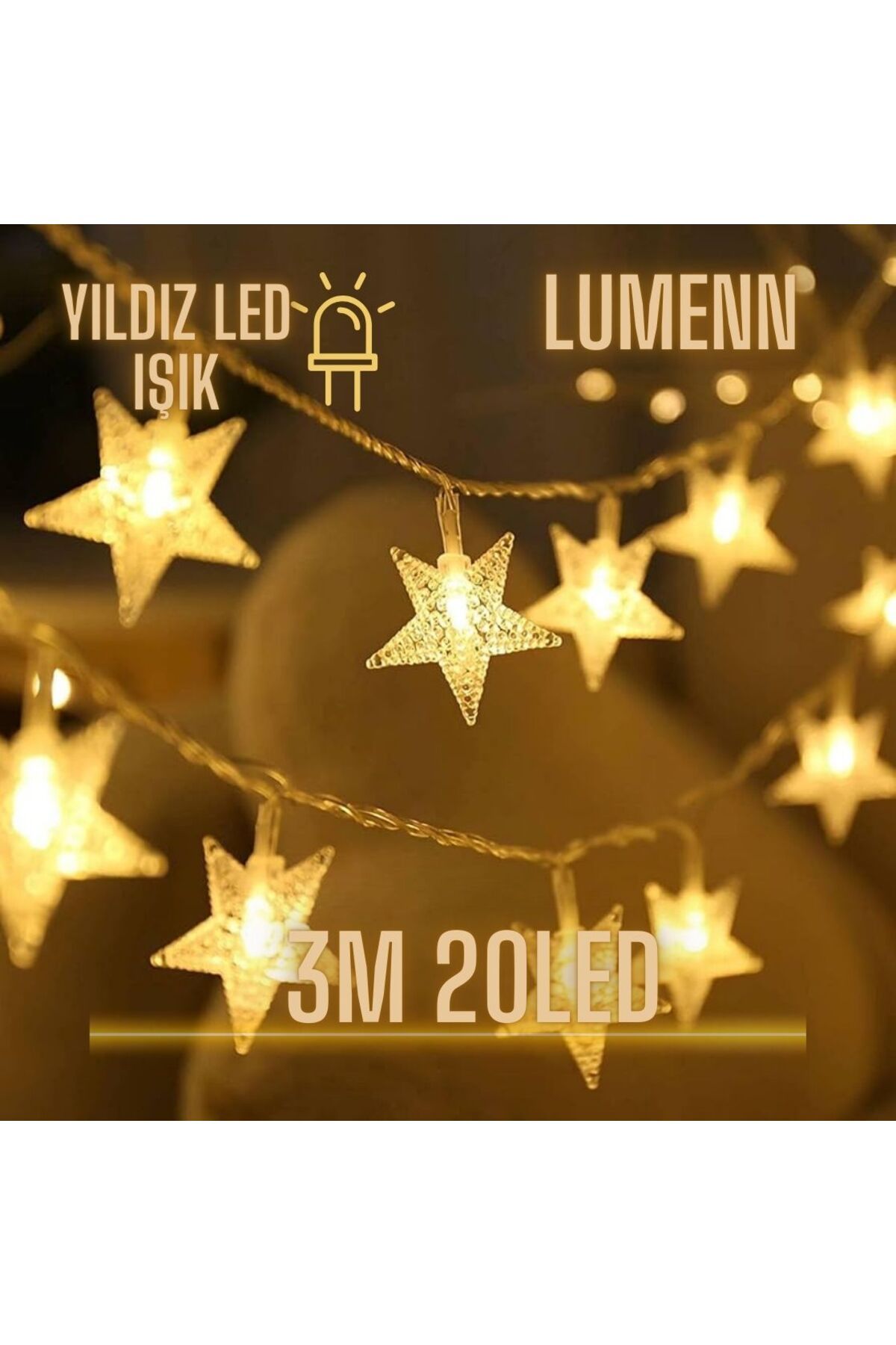 Lumenn Yıldız Peri Led Işık 3 mt