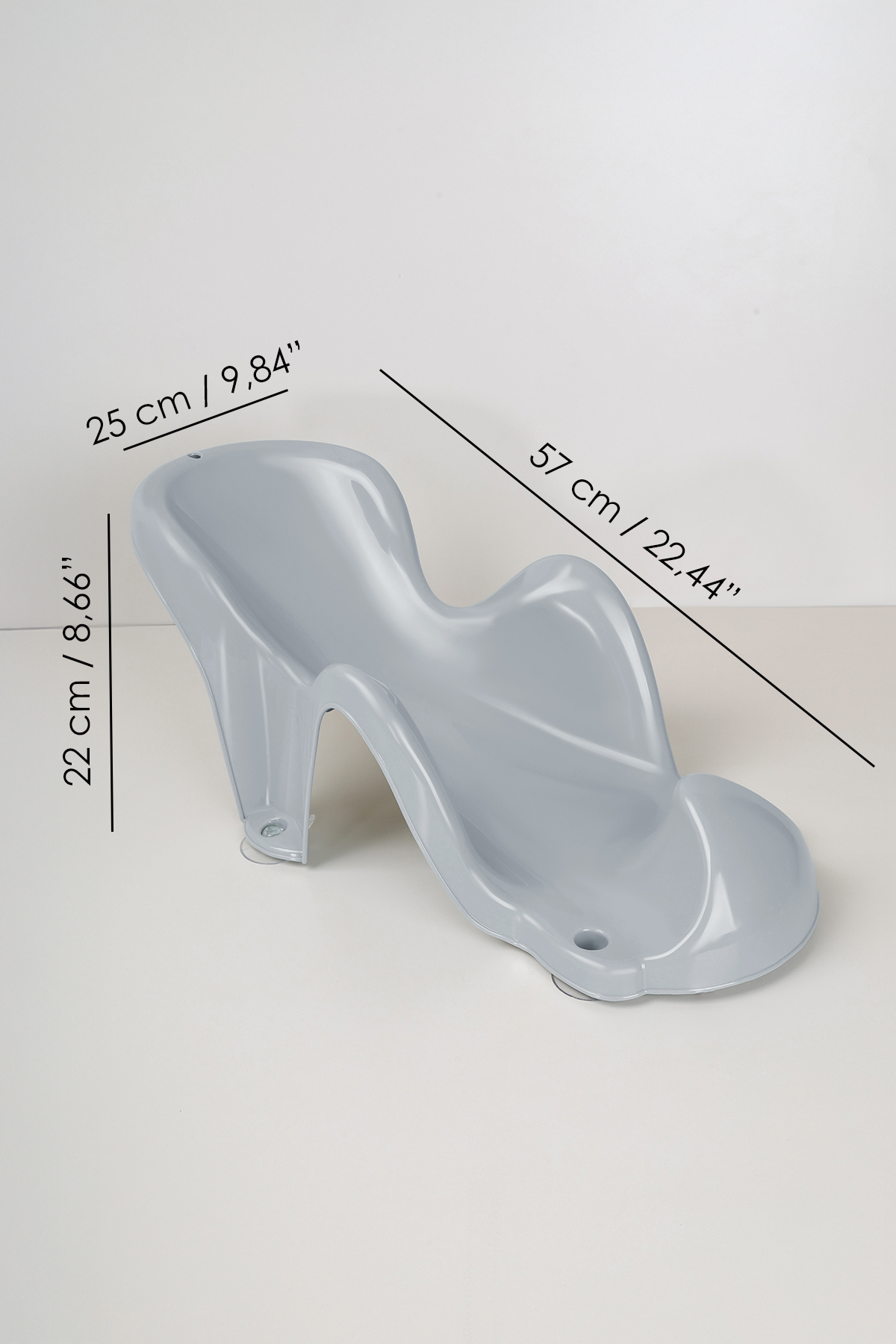 Meleni Baby 3'lü Set - Vakumlu Bebek Yıkama Aparatı, Vakumlu Destekli Banyo Oturağı, Banyo Oturak Minderi Gri fotoğrafı 7 (önizleme)